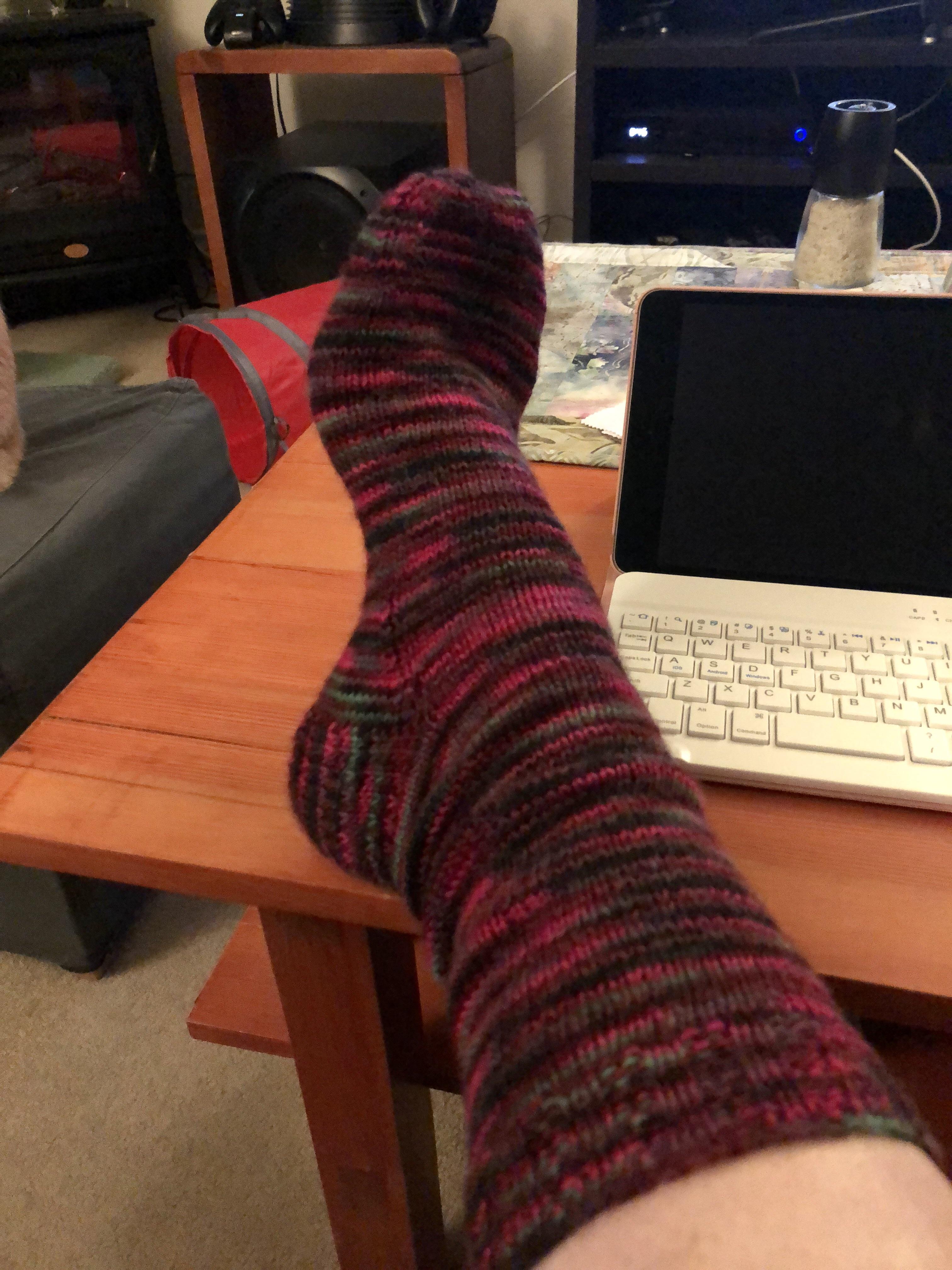 My first sock that actually fits my foot!! r/knitting