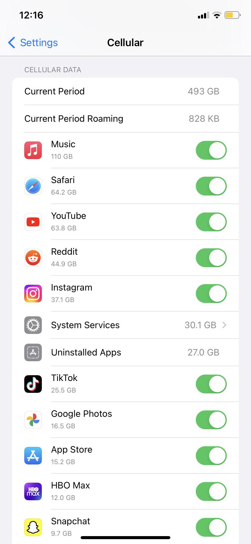 Why is my iPhone using so much data? I have unlimited data but I know this isn’t normal. r/ios