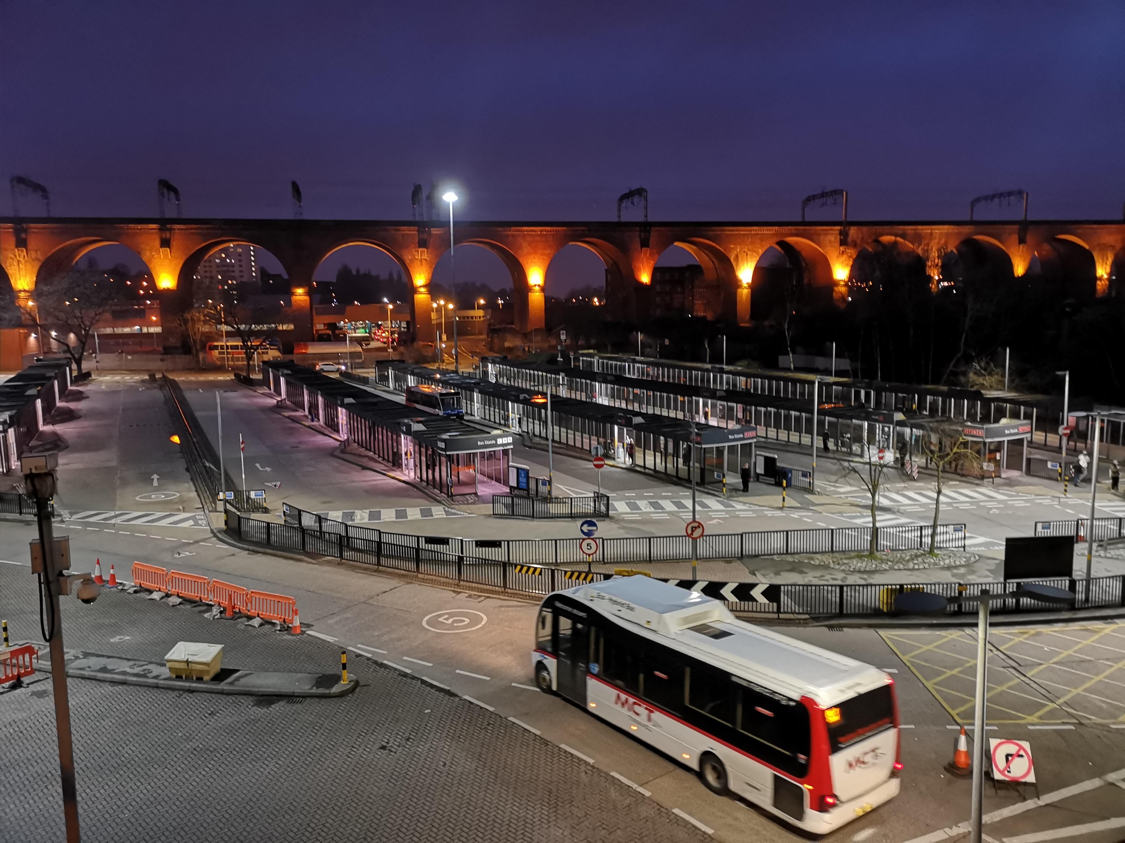 Stockport viaduct and bus station last night. r/CasualUK