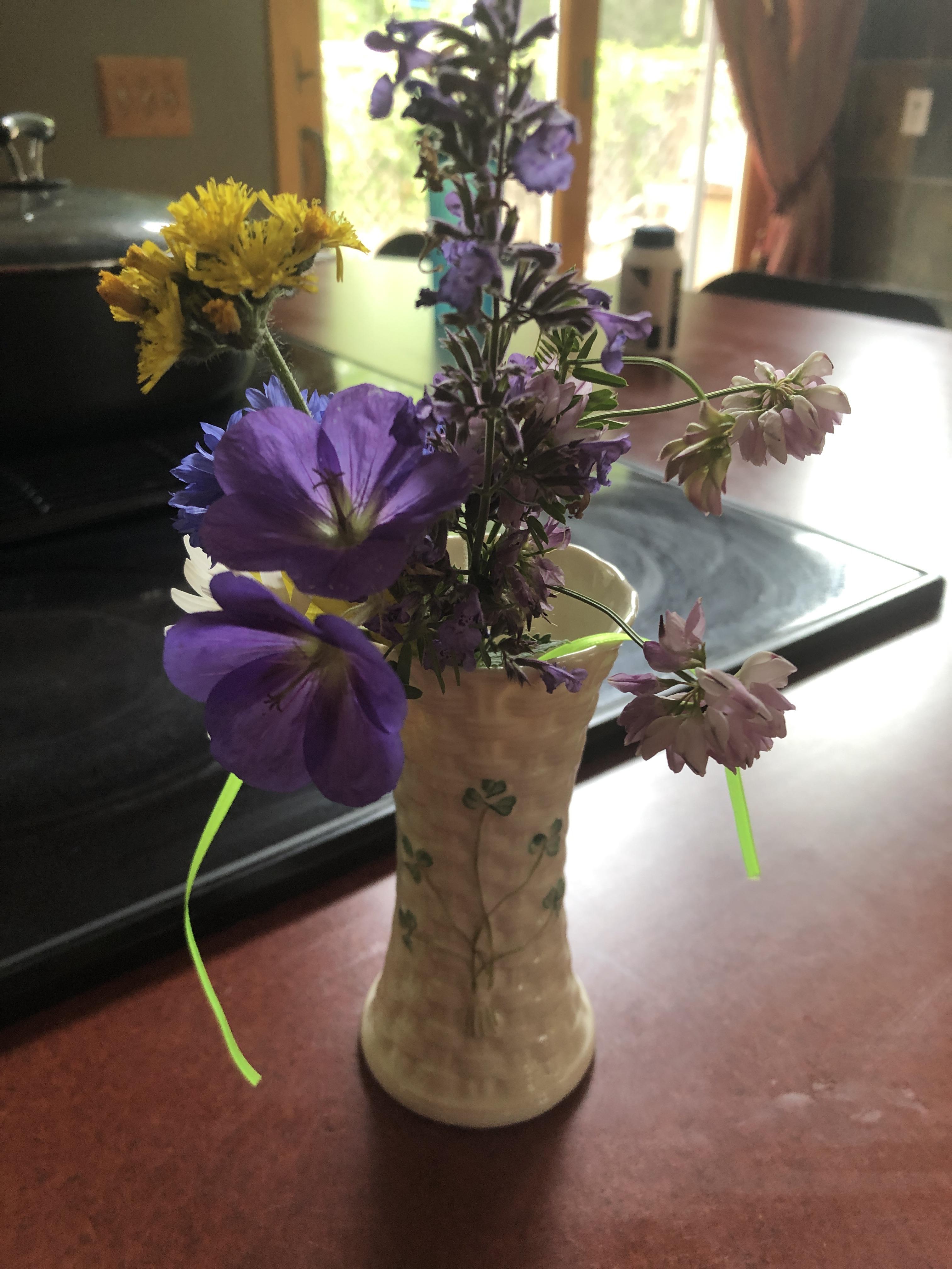 My midsummer bouquet. It’ll go under my pillow tonight r