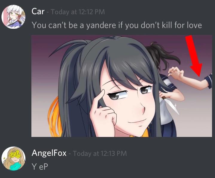 You can’t be a yandere if you don’t kill for love r/yandere_simulator