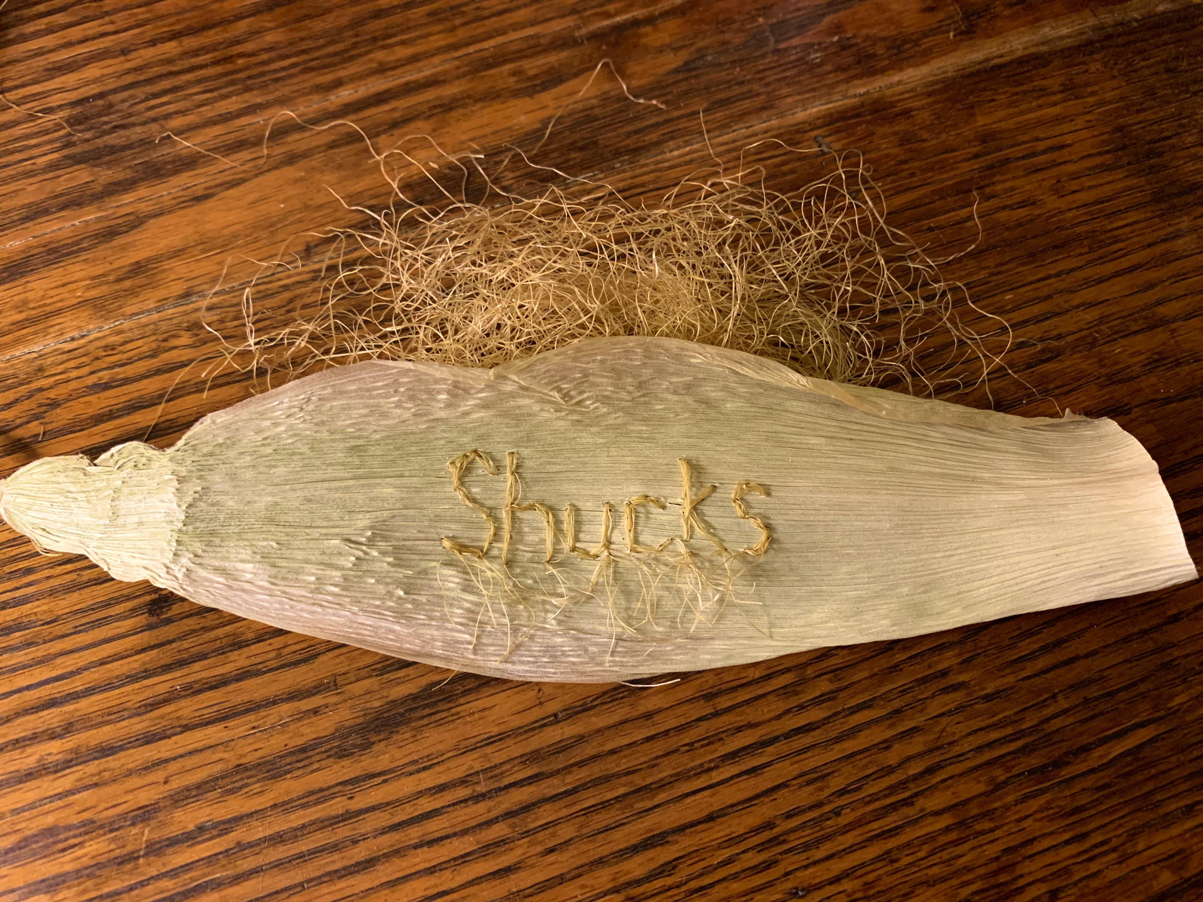My most amaizeing work yet. 🌽 Corn Silk x Corn Husk r/Embroidery