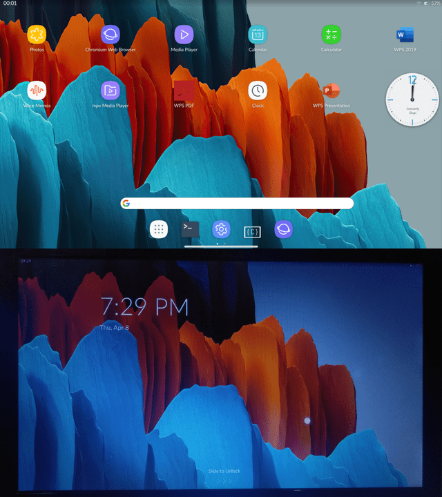 Samsung Tab S6 Screenshot? No. JingOS customized to have OneUI's look