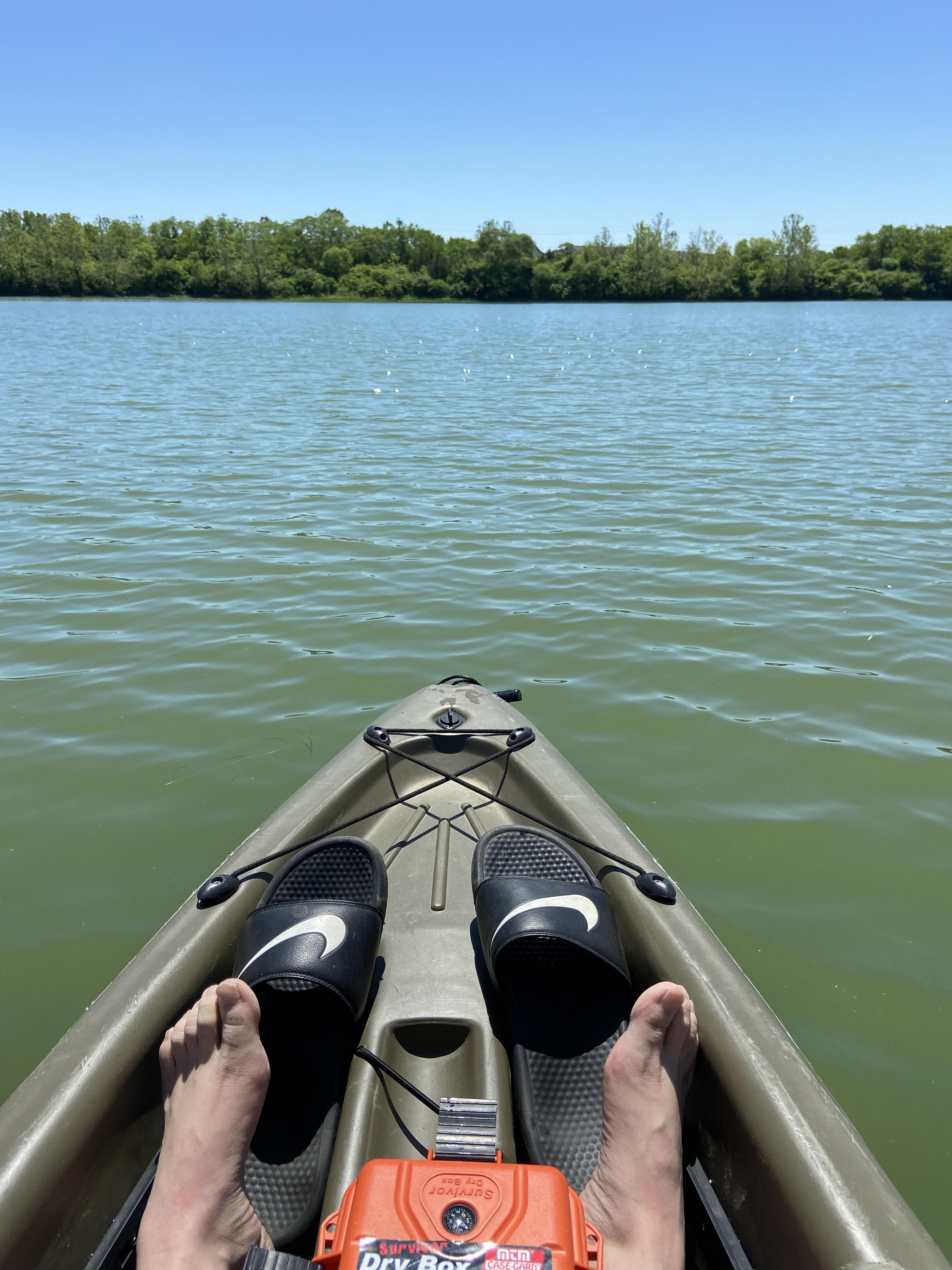 Urban kayaking probably the only place you can hear Indy cars and be in