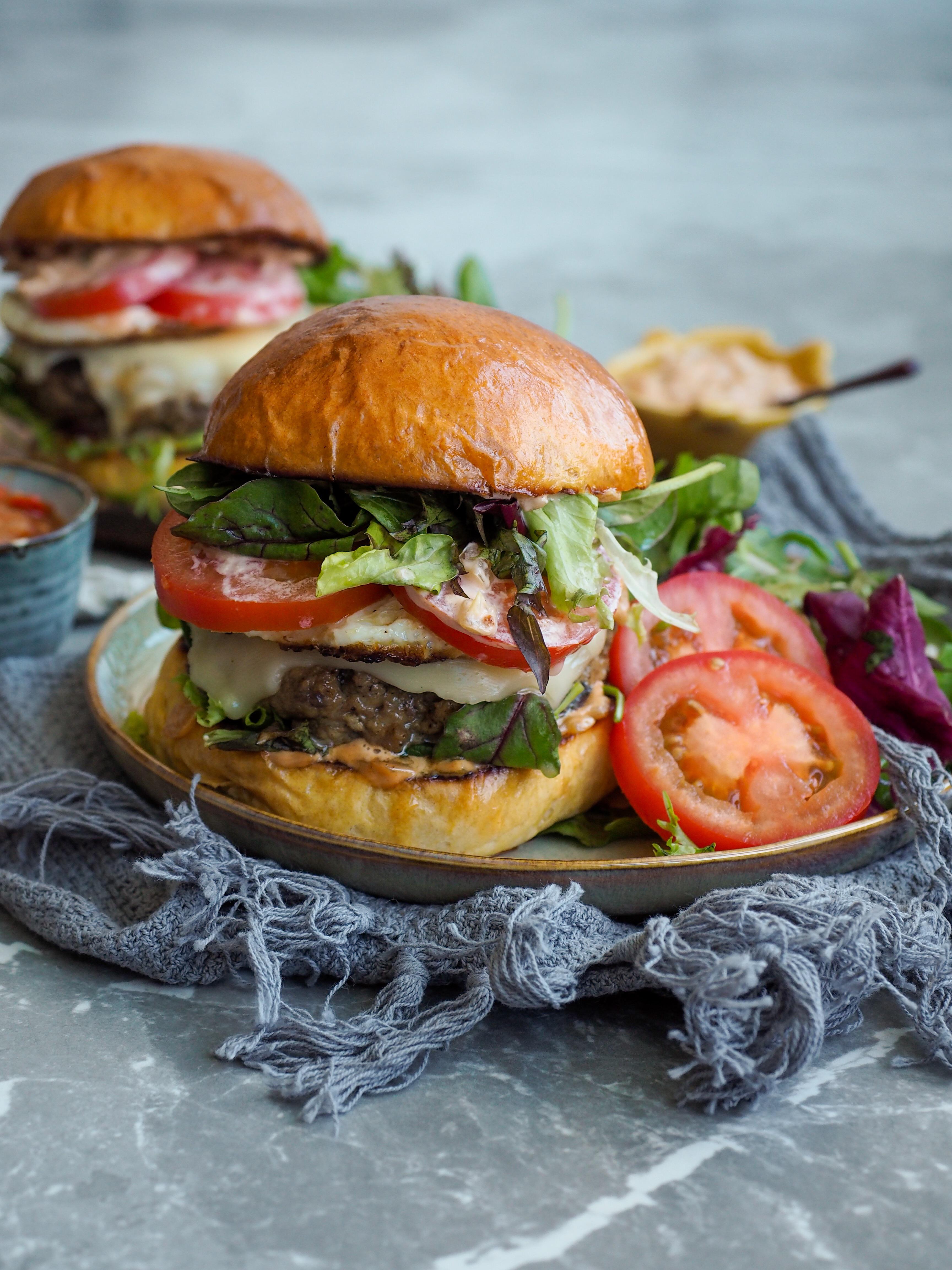 [homemade] ribeye burgers! r/food