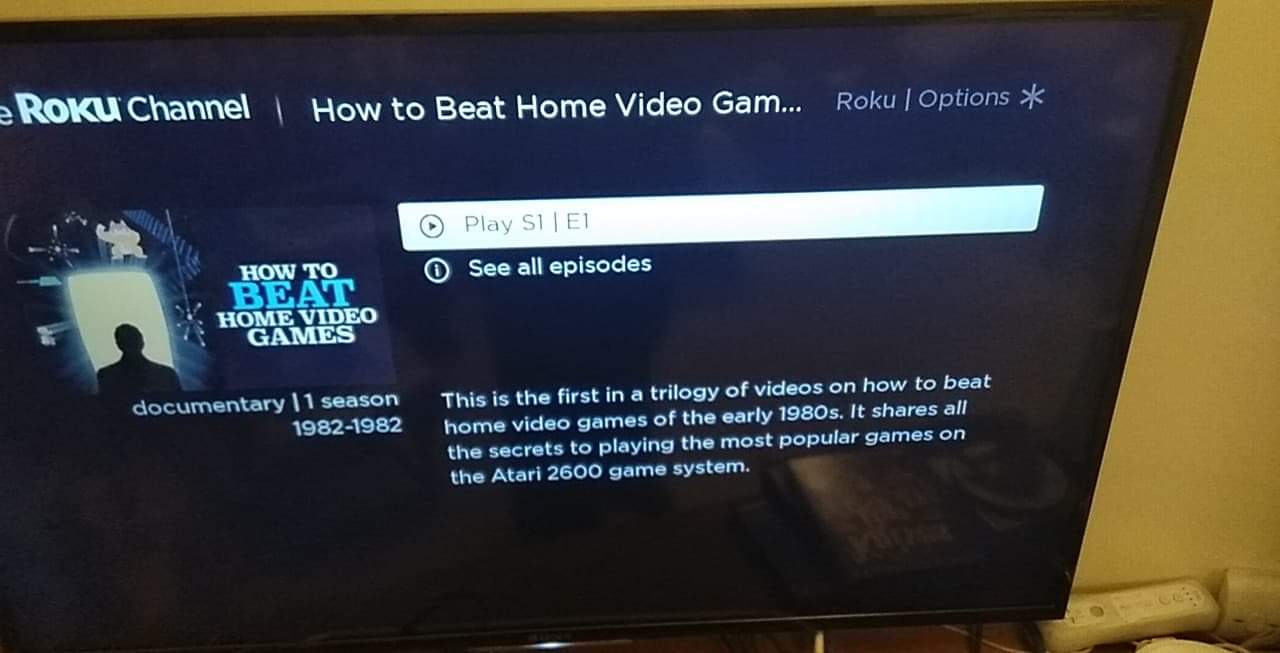 On the Roku Channel (UK) Atari 2600 hints and tip tv shows. This