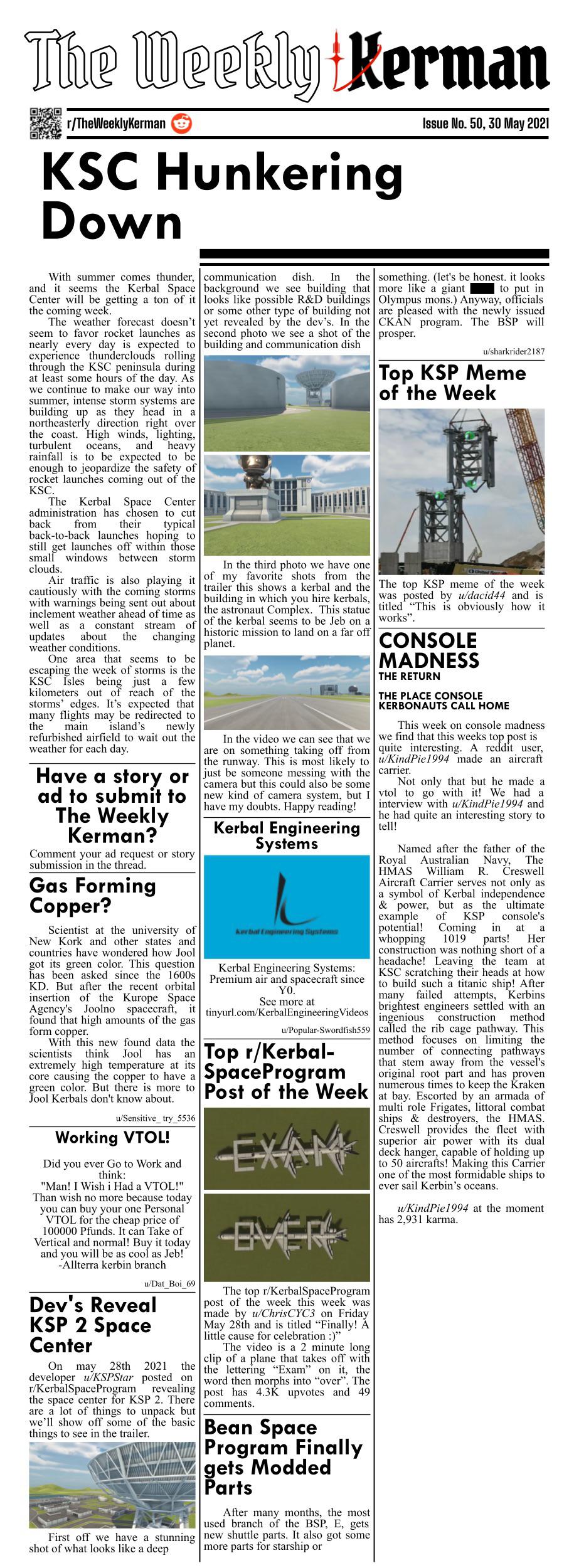 The Weekly Kerman Issue 50! r/TheWeeklyKerman