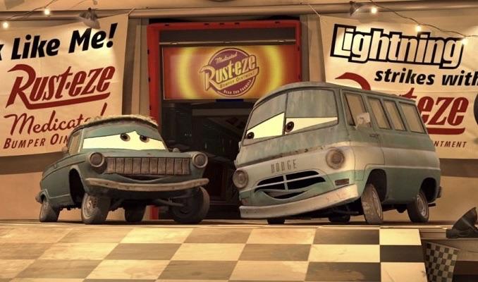 In Cars (2006) Dusty and Rusty, the spokesman for Rusteze, are Tom and
