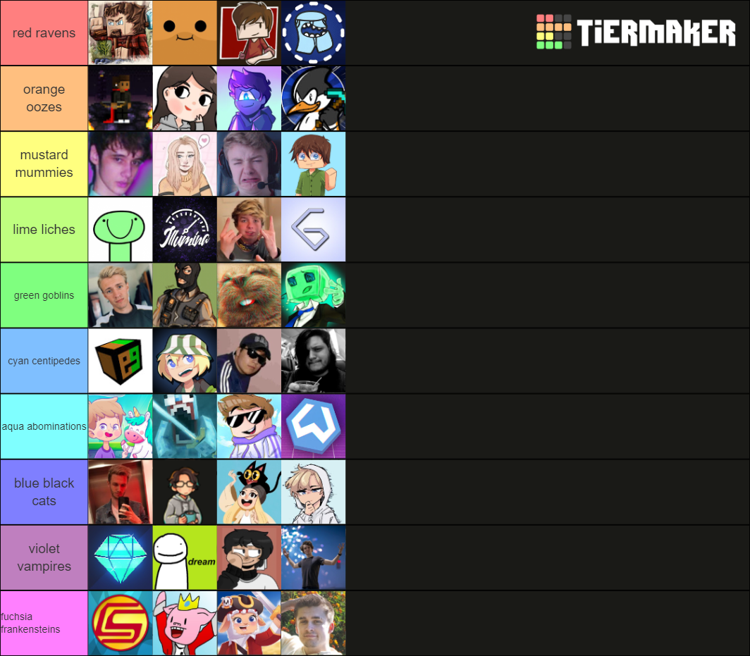 Mcc teams with the Halloween team names r/MinecraftChampionship