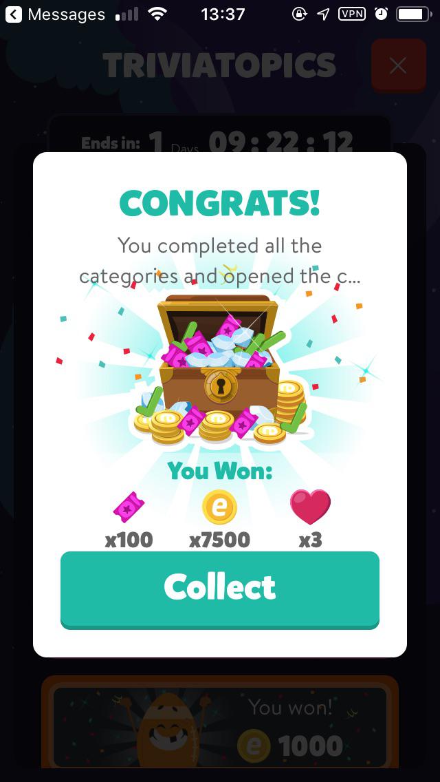 Won the treasure chest...not worth it r/TriviaCrack