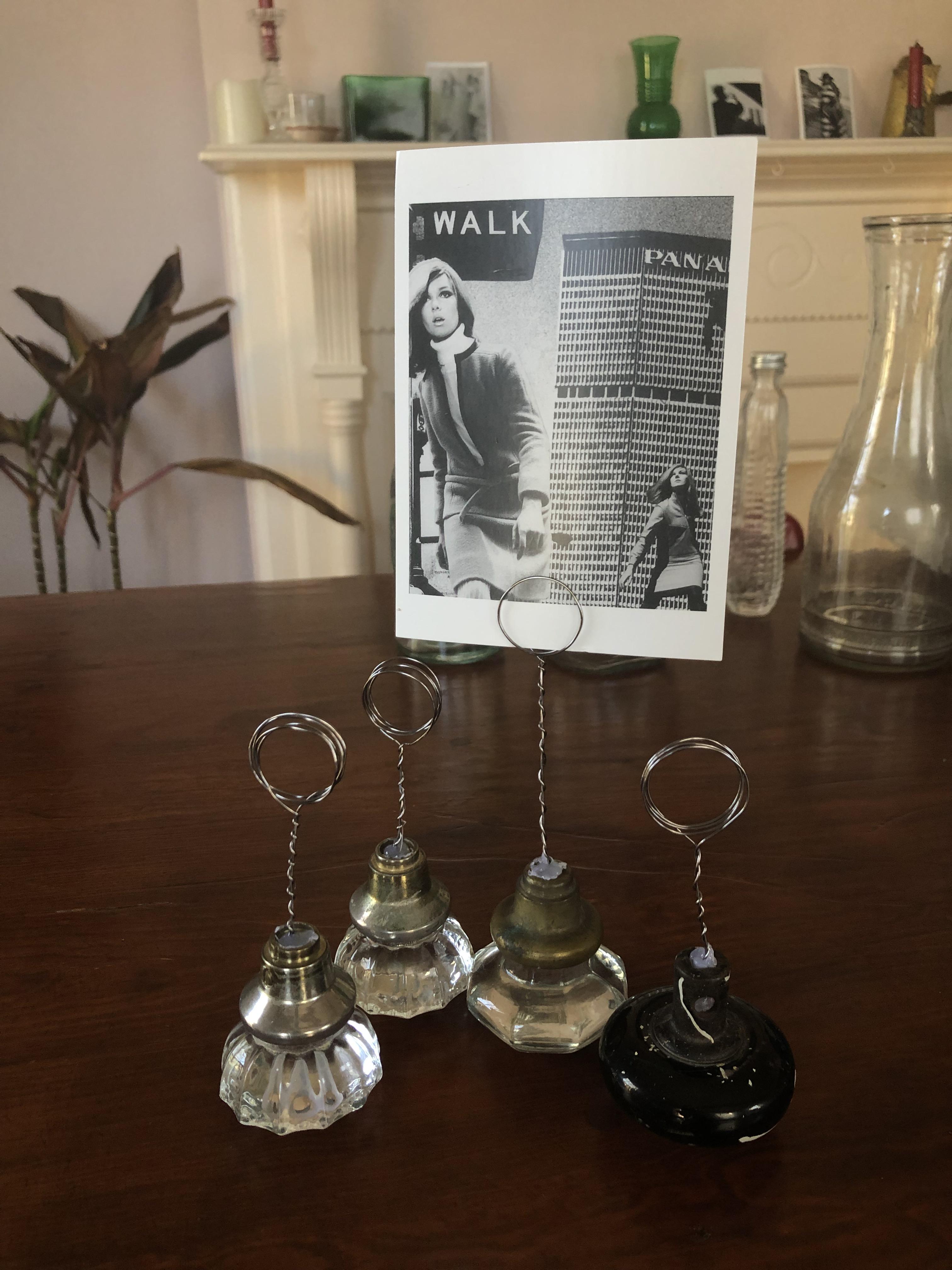 First try of DIYing table number holders with vintage doorknobs! r