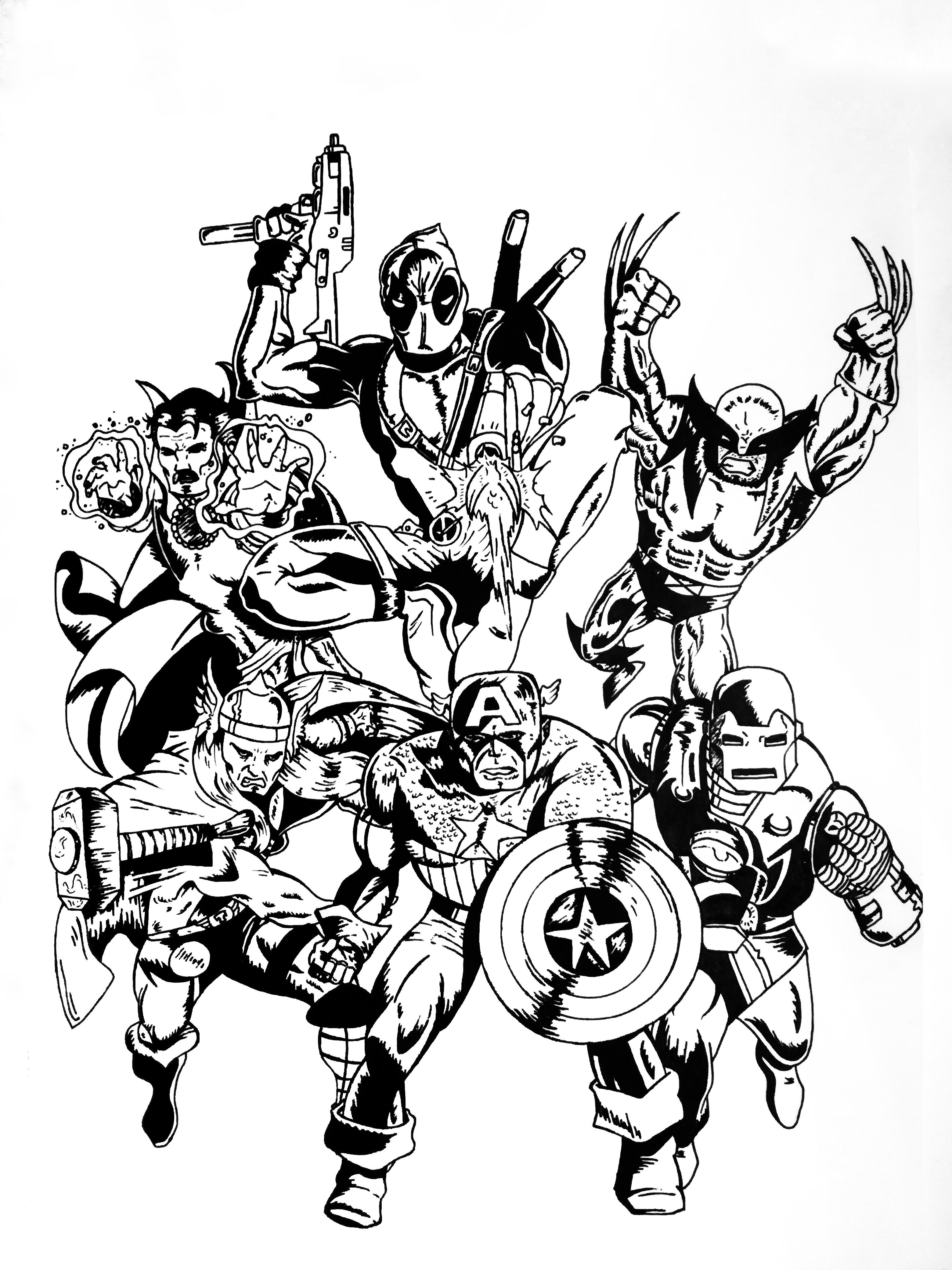 Marvel heroes in retro comics style. (Instagram https//www.instagram