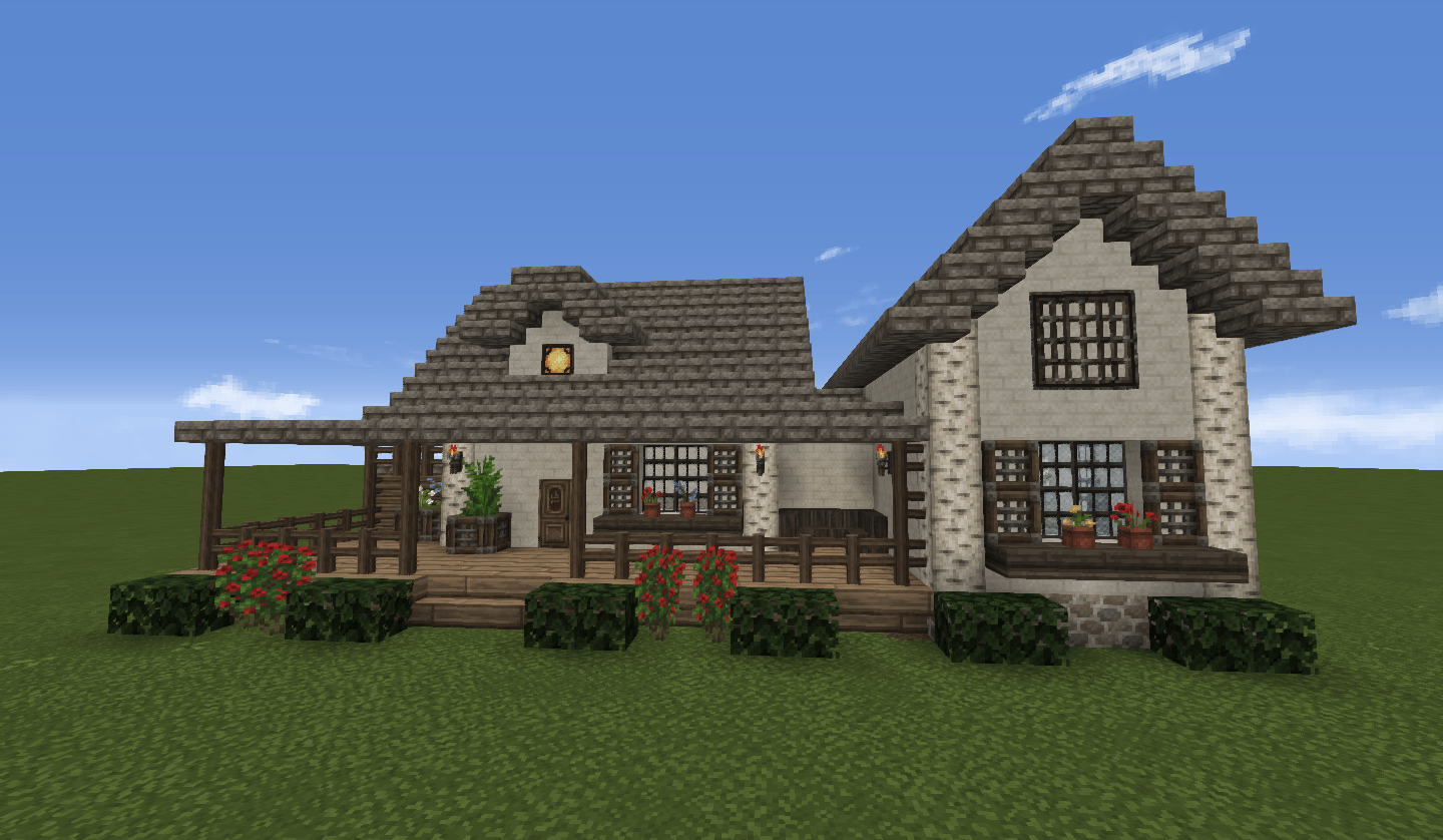 Cute Small Birch House Minecraft Pixel Art Grid Gallery