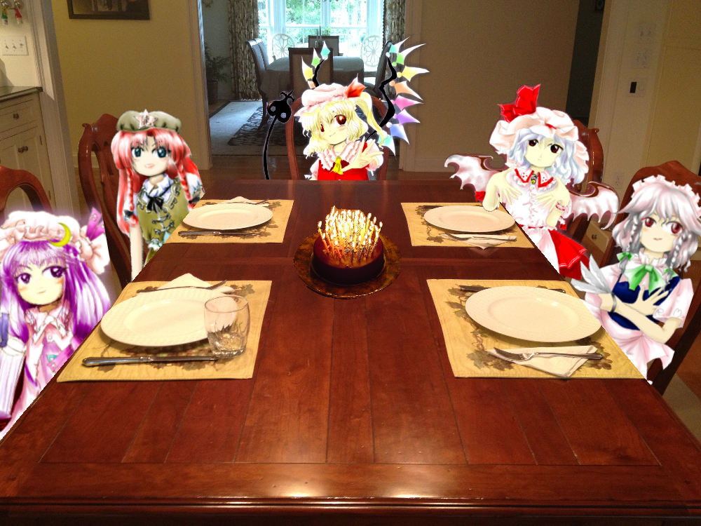 Flandre's birthday party at the Scarlet Devil Mansion, what presents