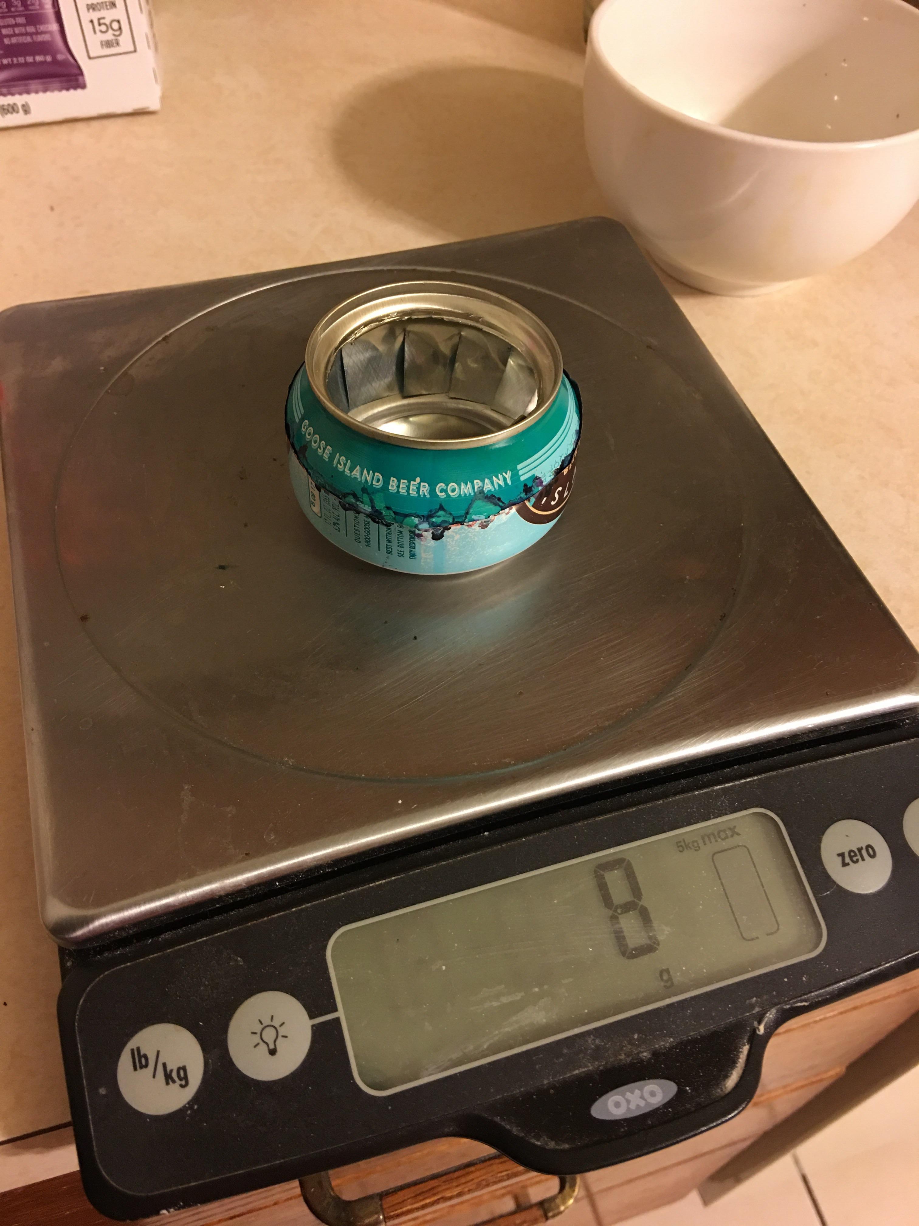 Diy alcohol stove. 5 min til rolling boil two cups in Keith titanium