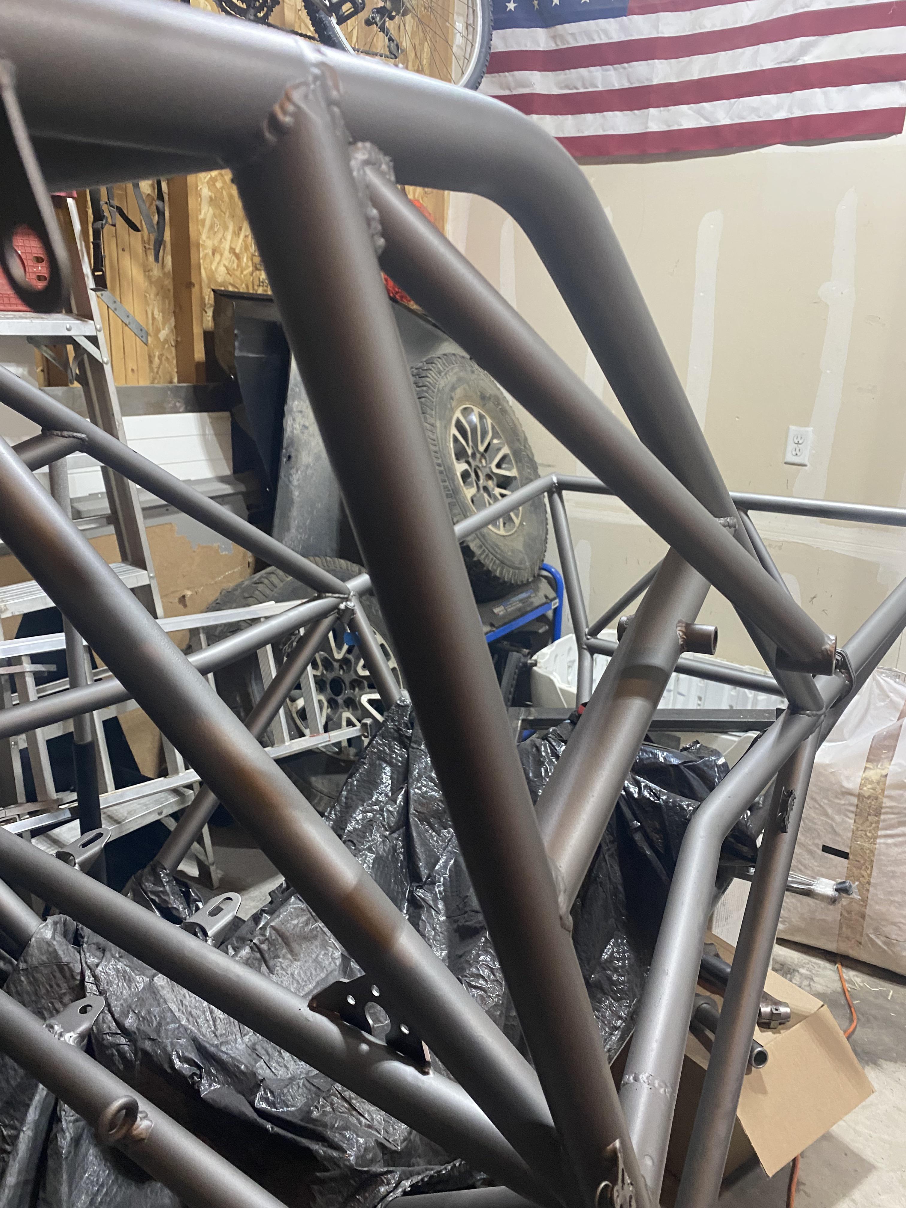 Metal prep and chassis coating going well. r/projectcar