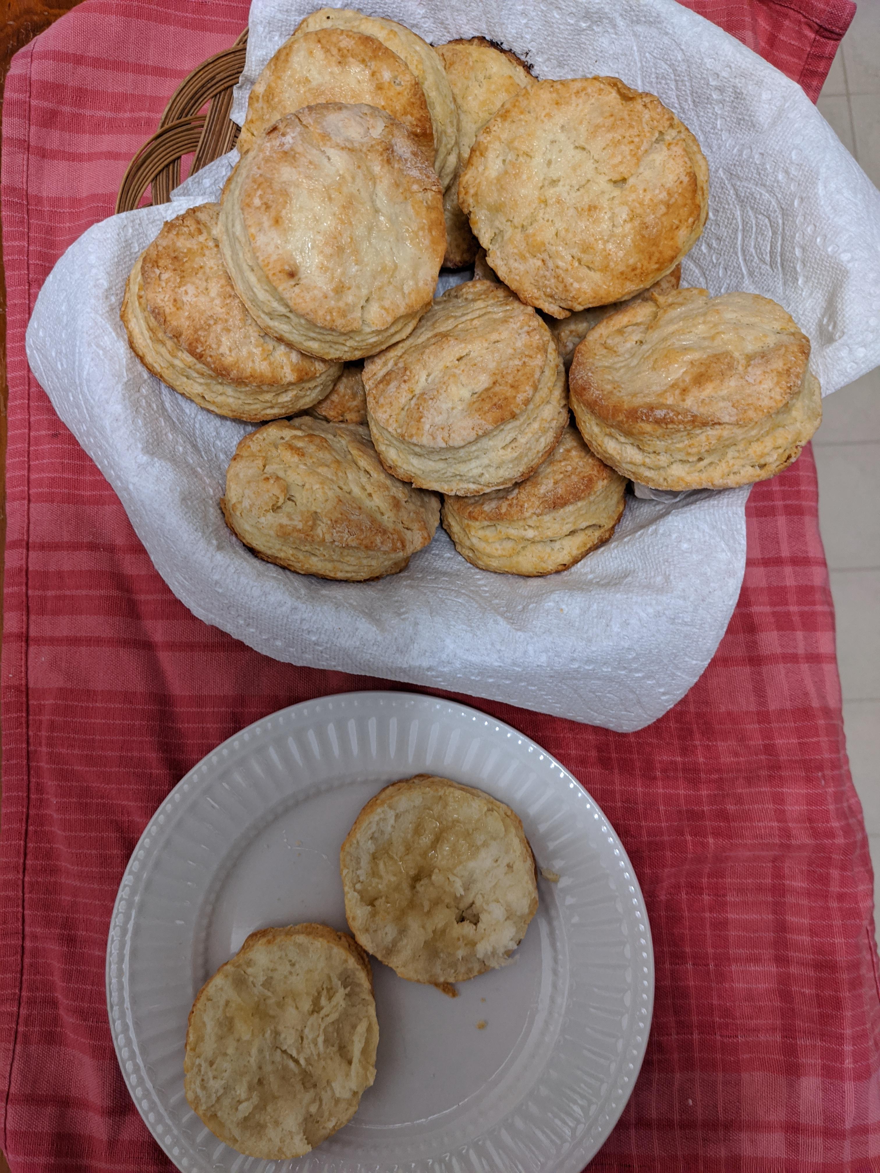 I made Bobby Flay's buttermilk biscuits. Very happy with the results