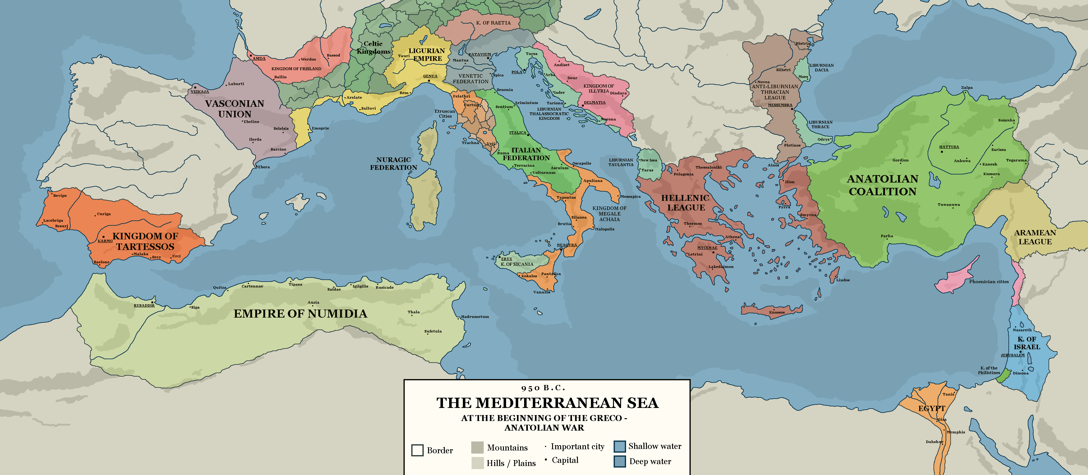 950 BC the Mediterranean in the beginning of the GrecoAnatolian war