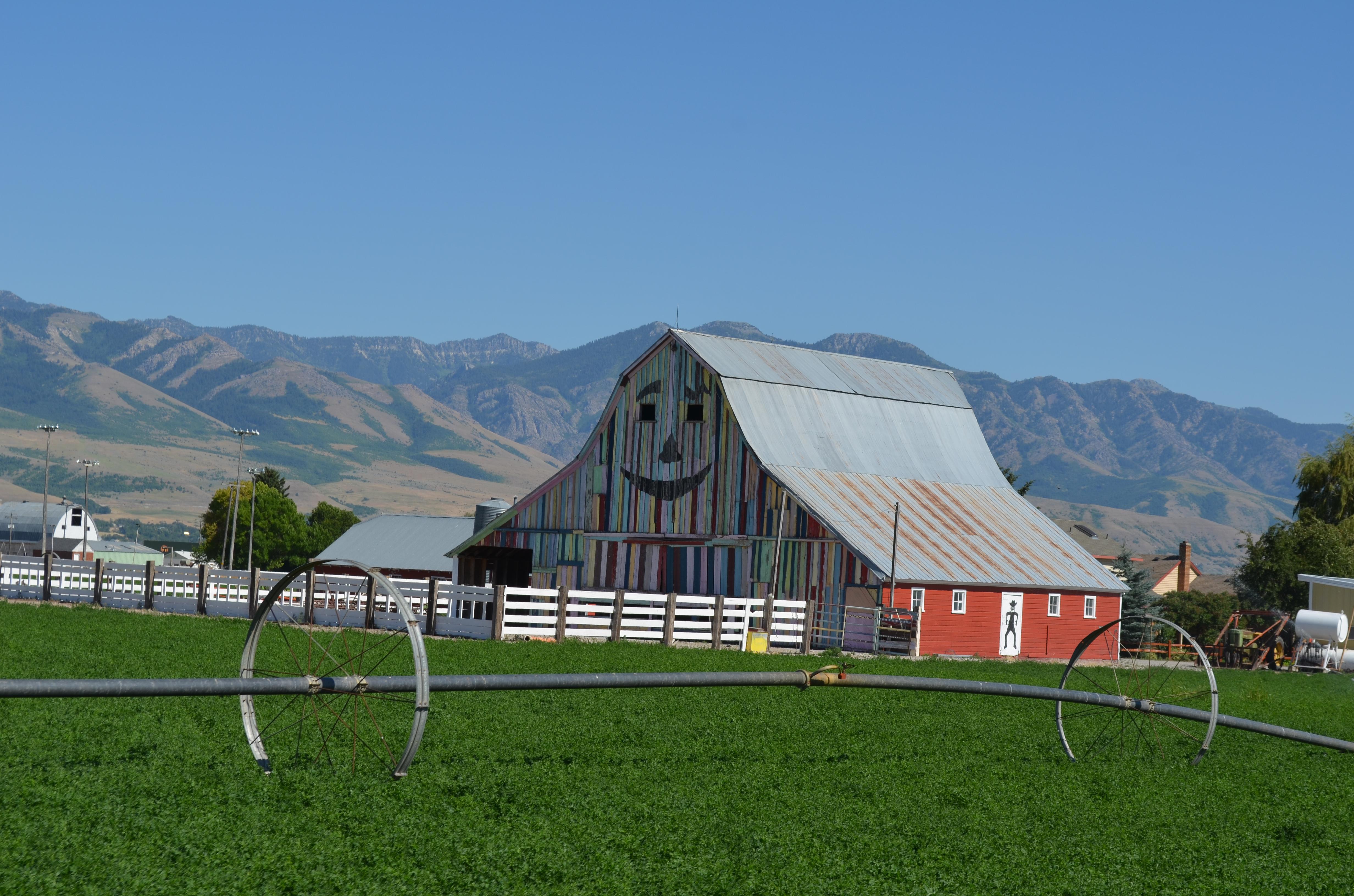 The cutest barn ever! Located in Whitney, Idaho. Pic taken in July, 2012. r/pics