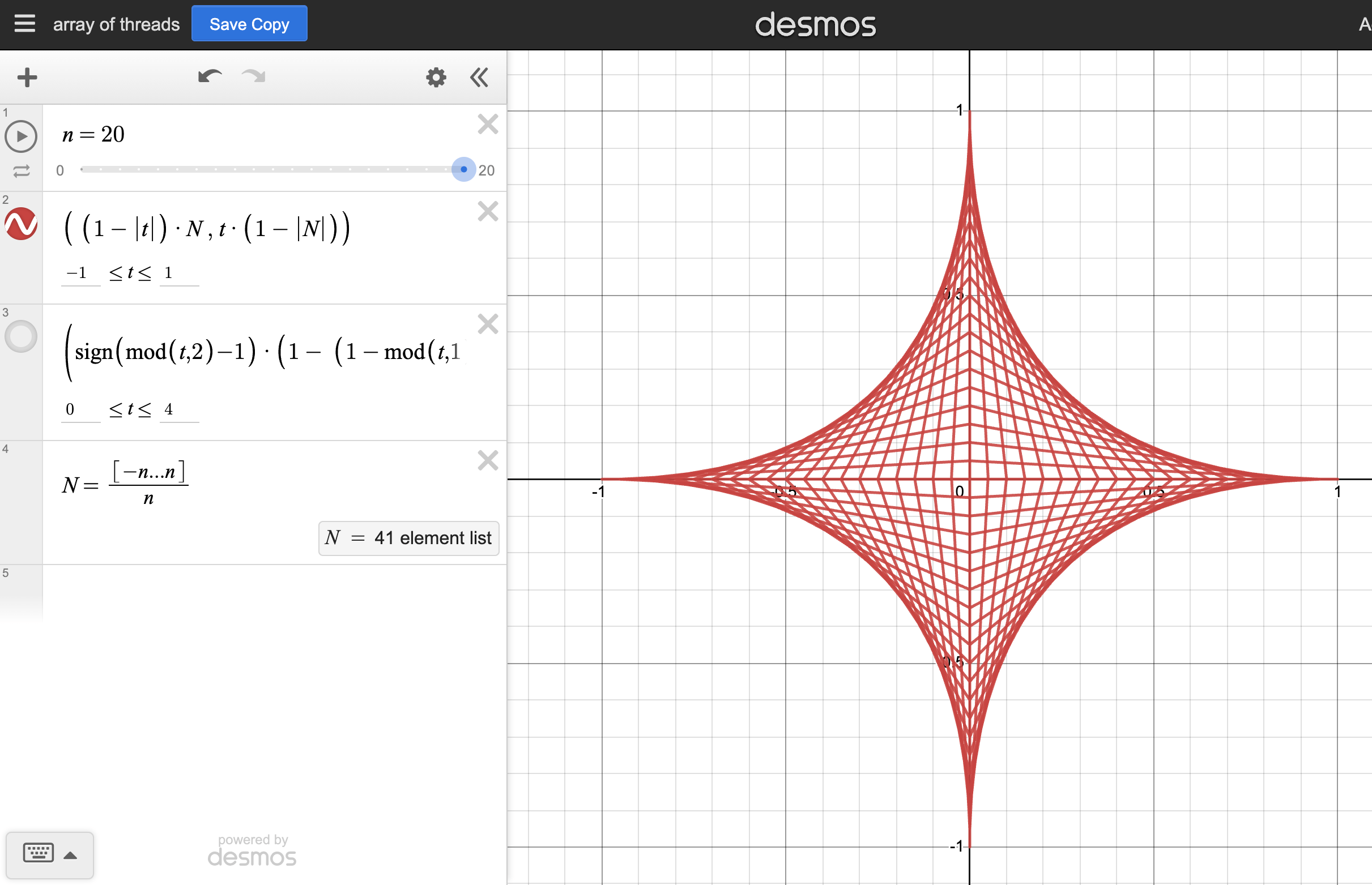 Can a parametric graph be bounded in the x/y dimensions? r/desmos