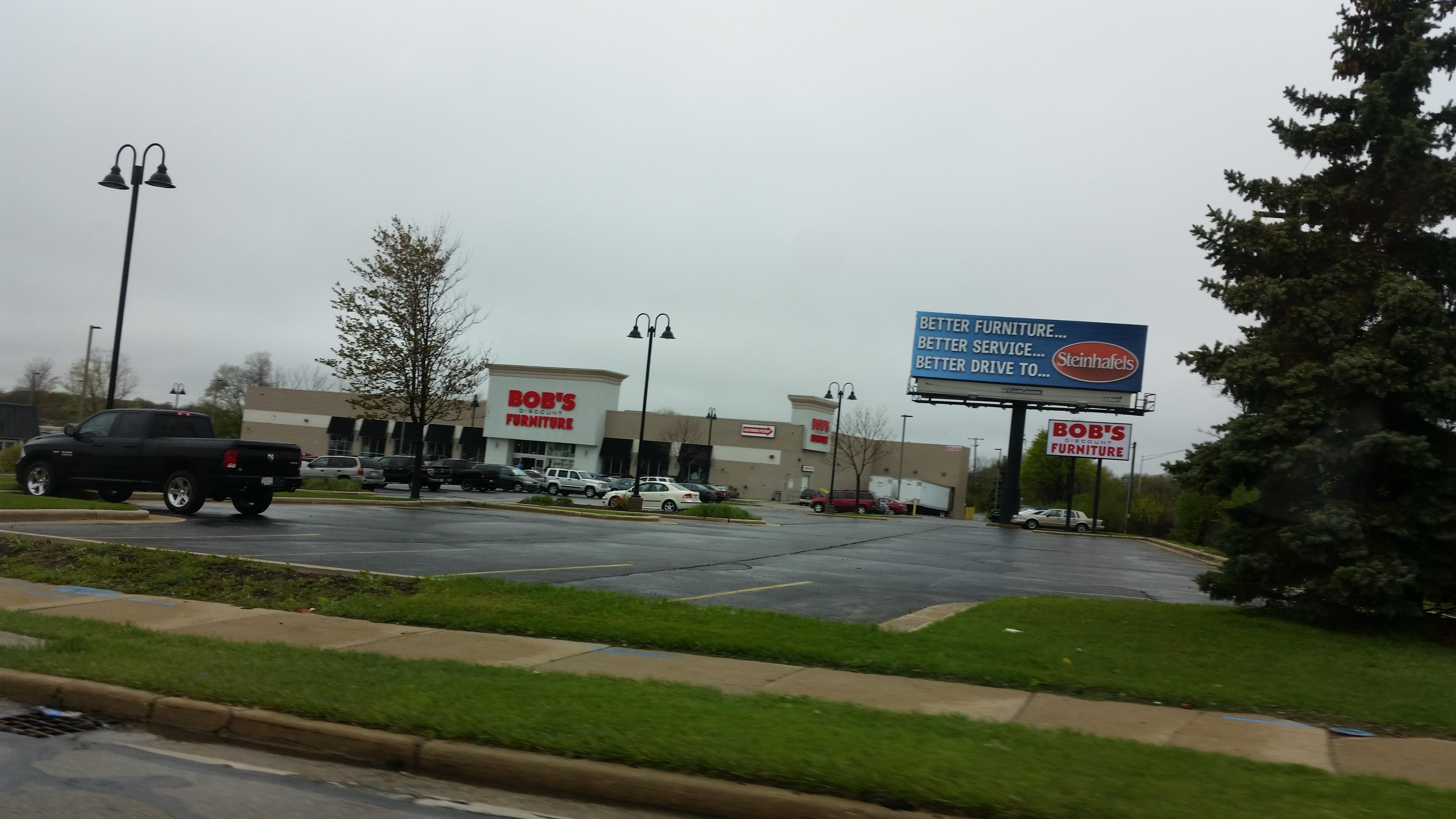 Steinhafels billboardtrolling Bob's Furniture. r/milwaukee