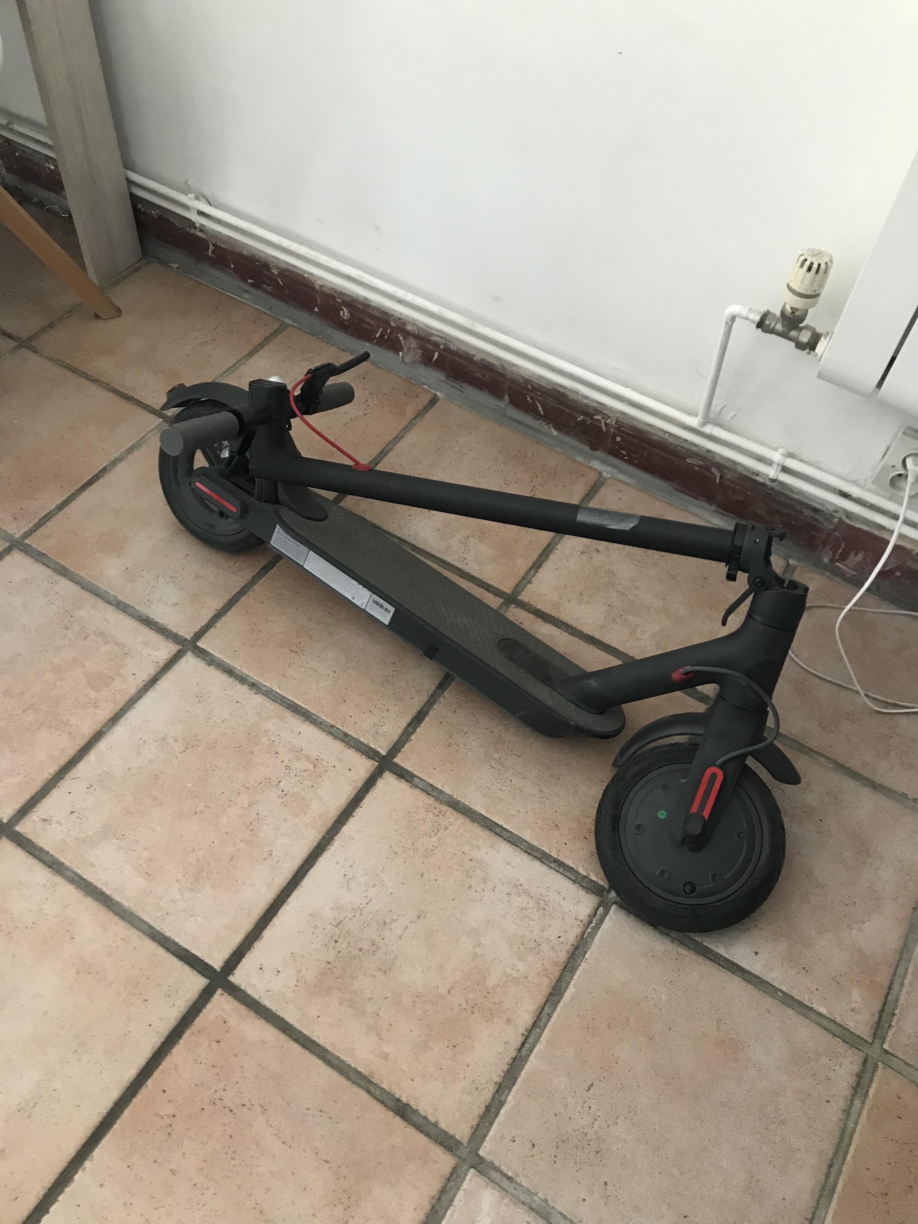 My electric scooter’s front wheel broke down when i got hit by a car on