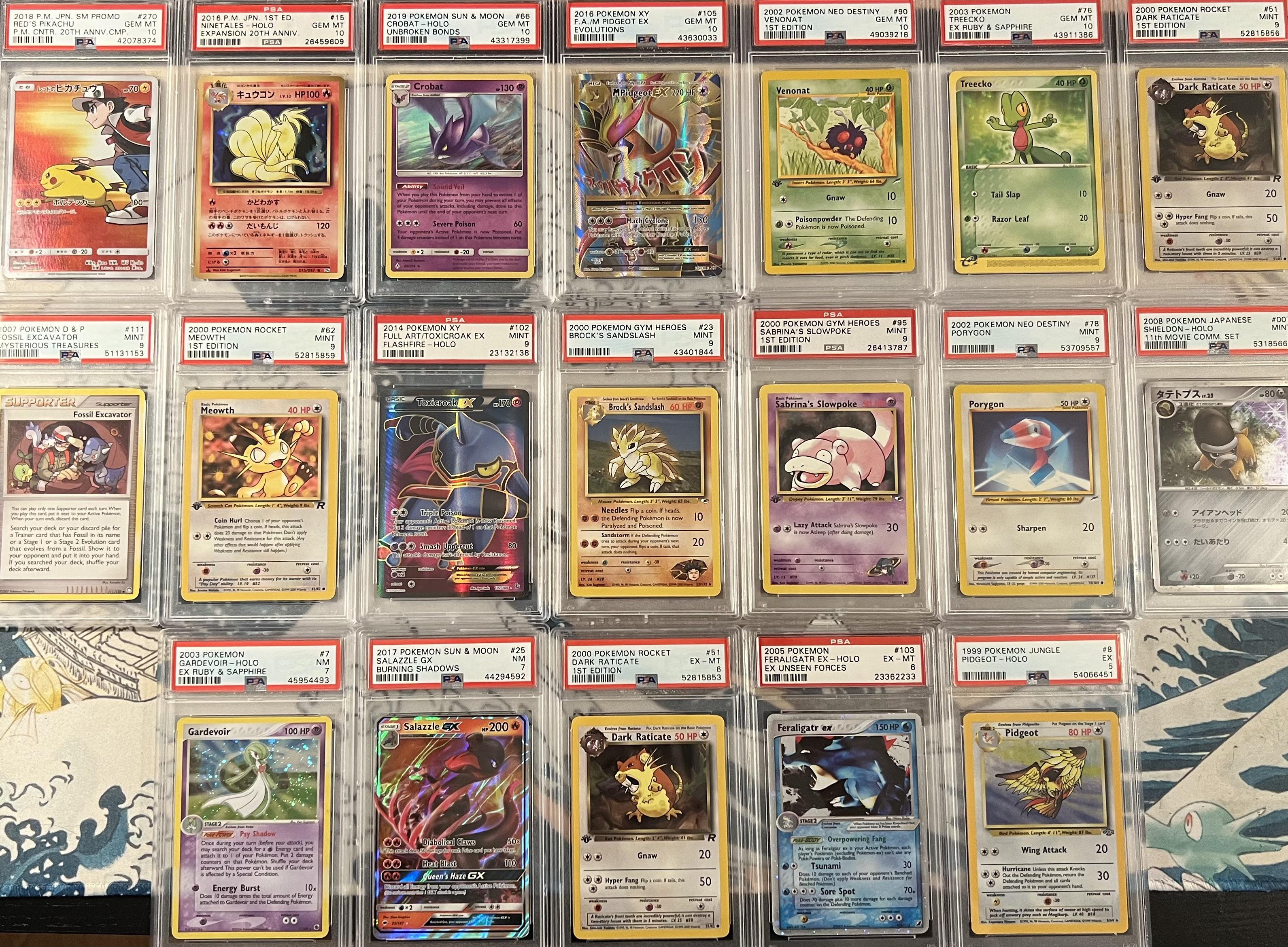 My current collection of PSA graded cards! Honestly have no good way of