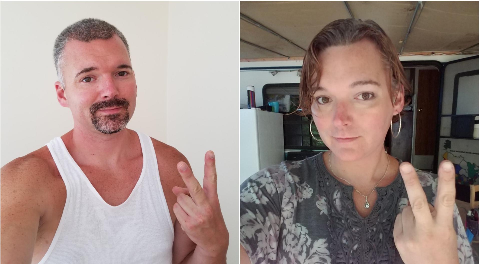 I decided to transition 1 year ago, last pic with facial hair. 9 months