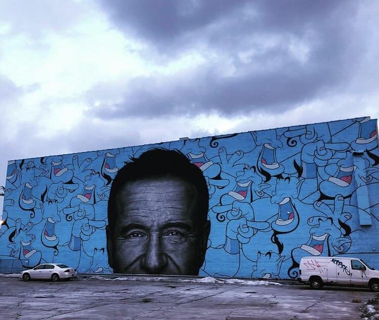 This Robin Williams mural in Chicago. r/pics
