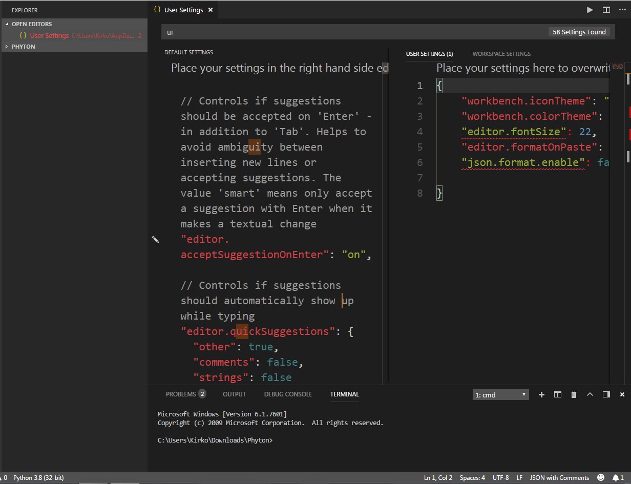Is there a way to change the font in the sidebar? vscode