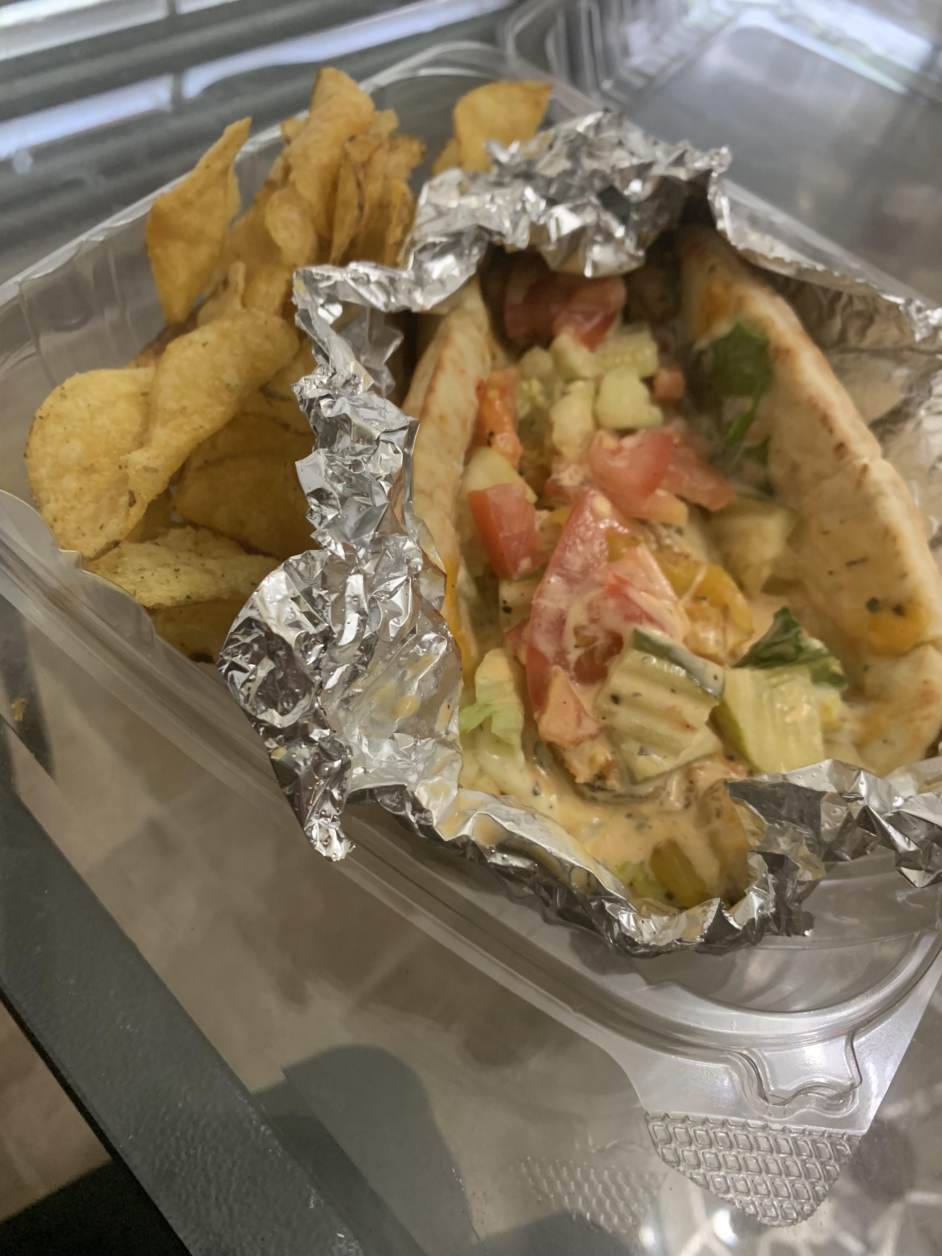 Buffalo chicken on pita. r/eatsandwiches