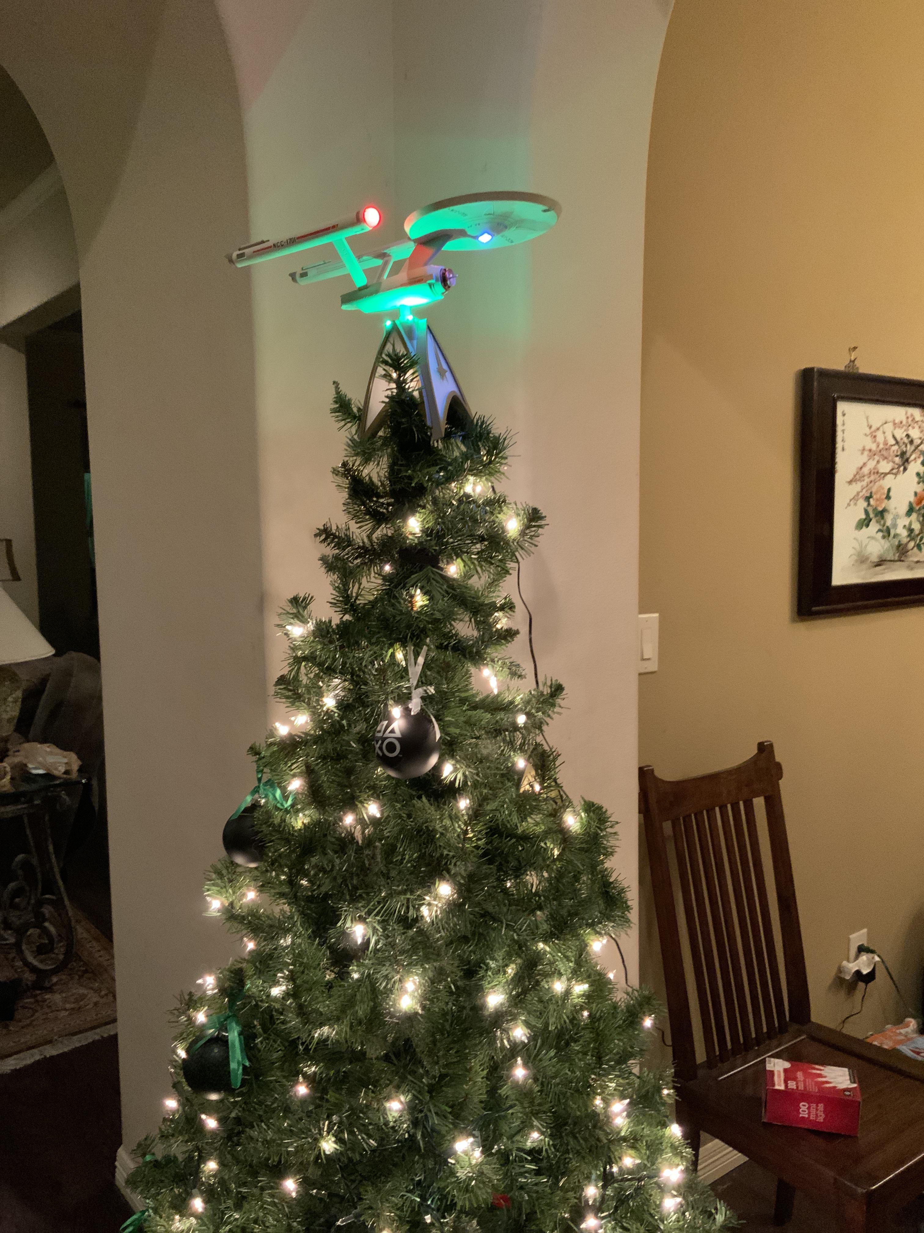 Space The Final Frontier. Just got this Star Trek Tree Topper. r