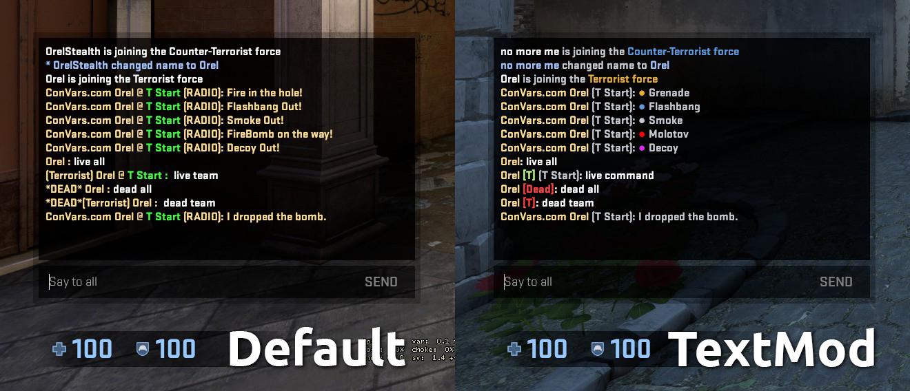 Updated TextMod for CSGO. GlobalOffensive