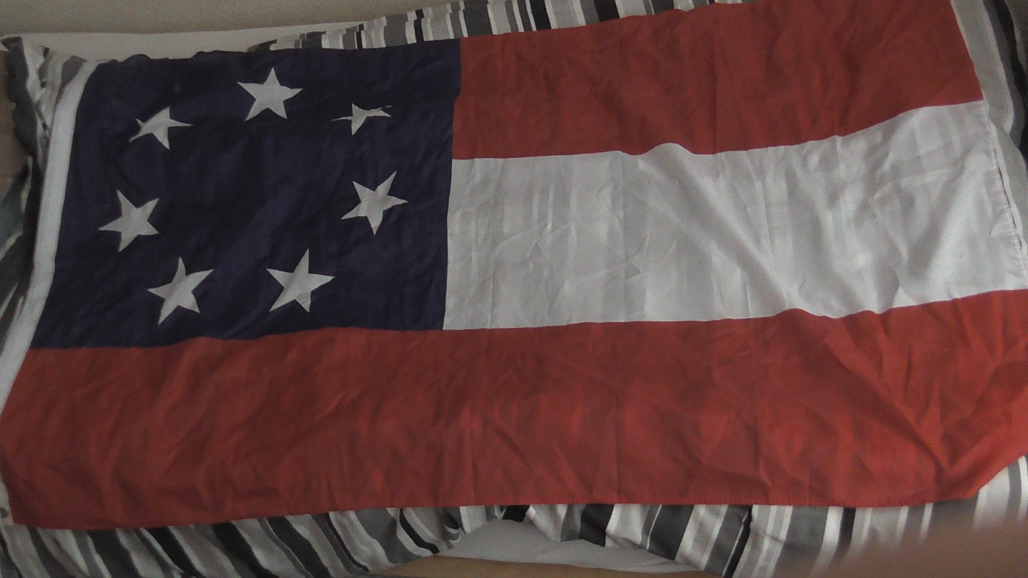 My 7star "Stars and Bars" flag, first national flag of the Confederate