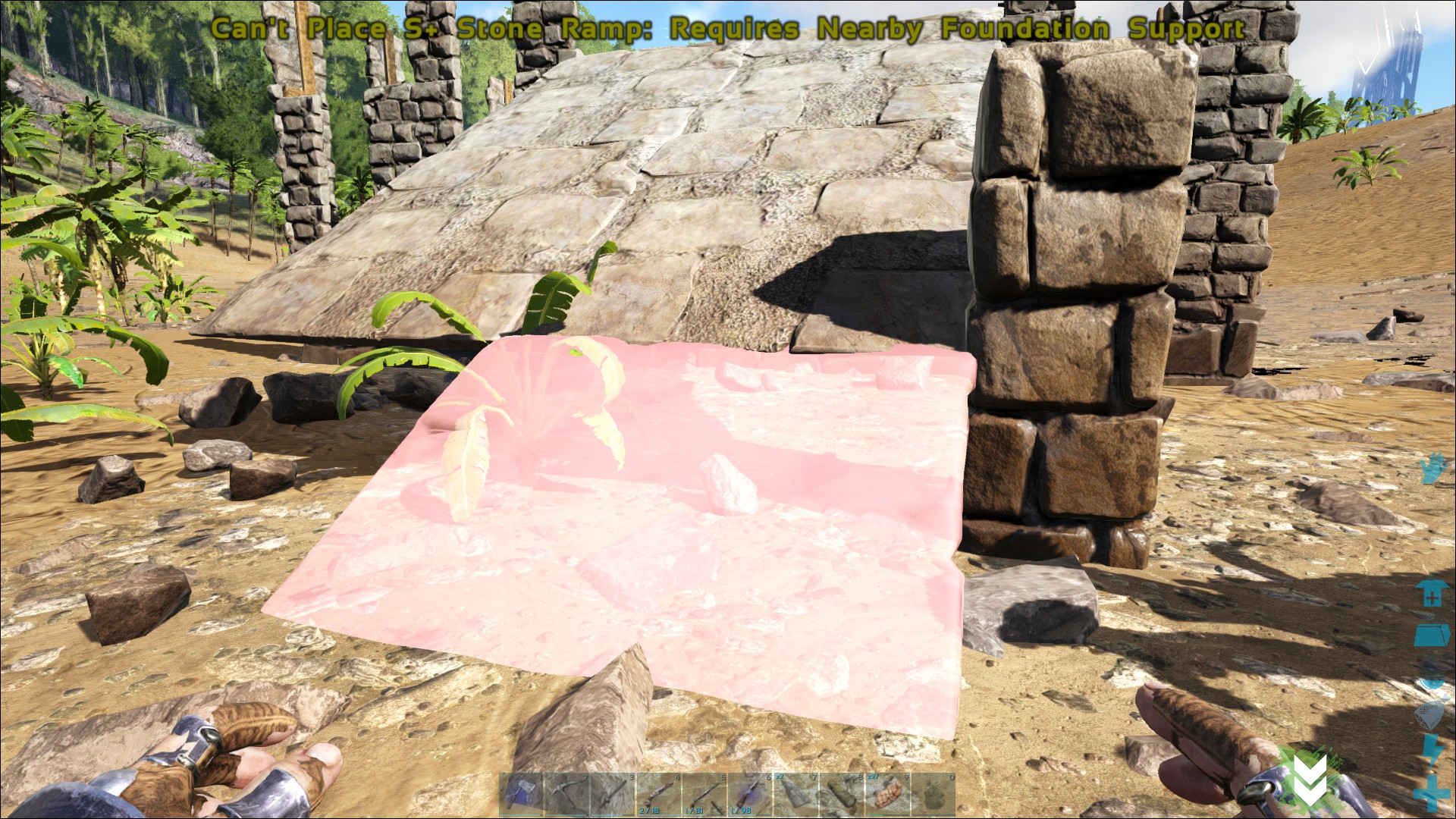 How do I place these last two final ramps? Trying to make a ramp tramp