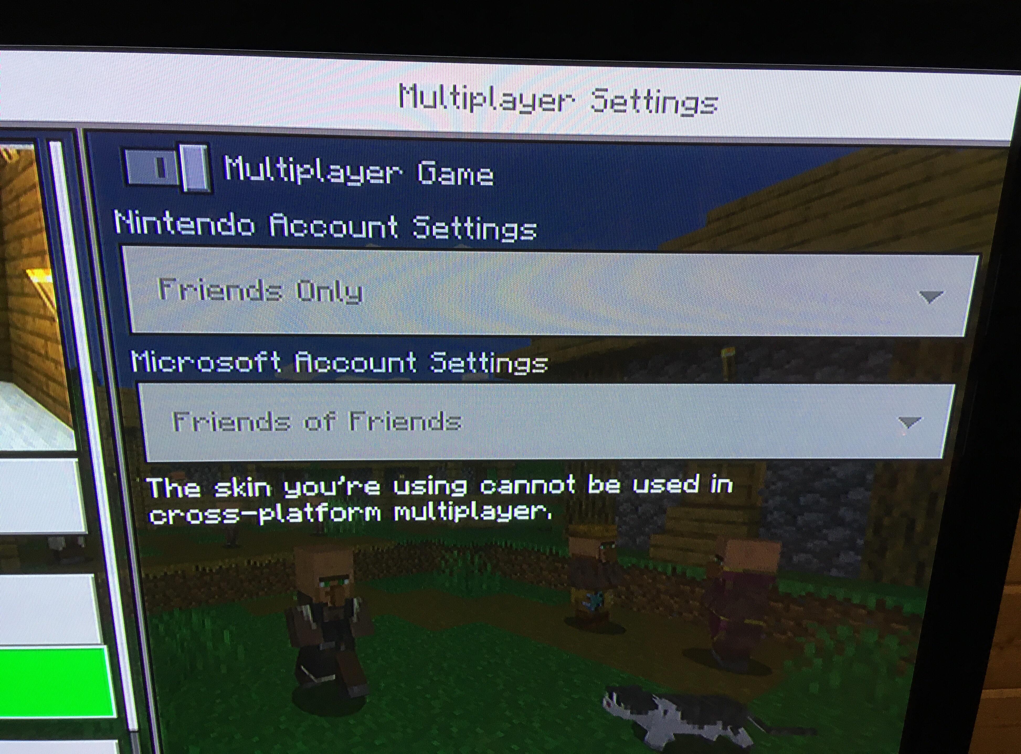 Minecraft Switch (the newer version) doesn’t let me play local