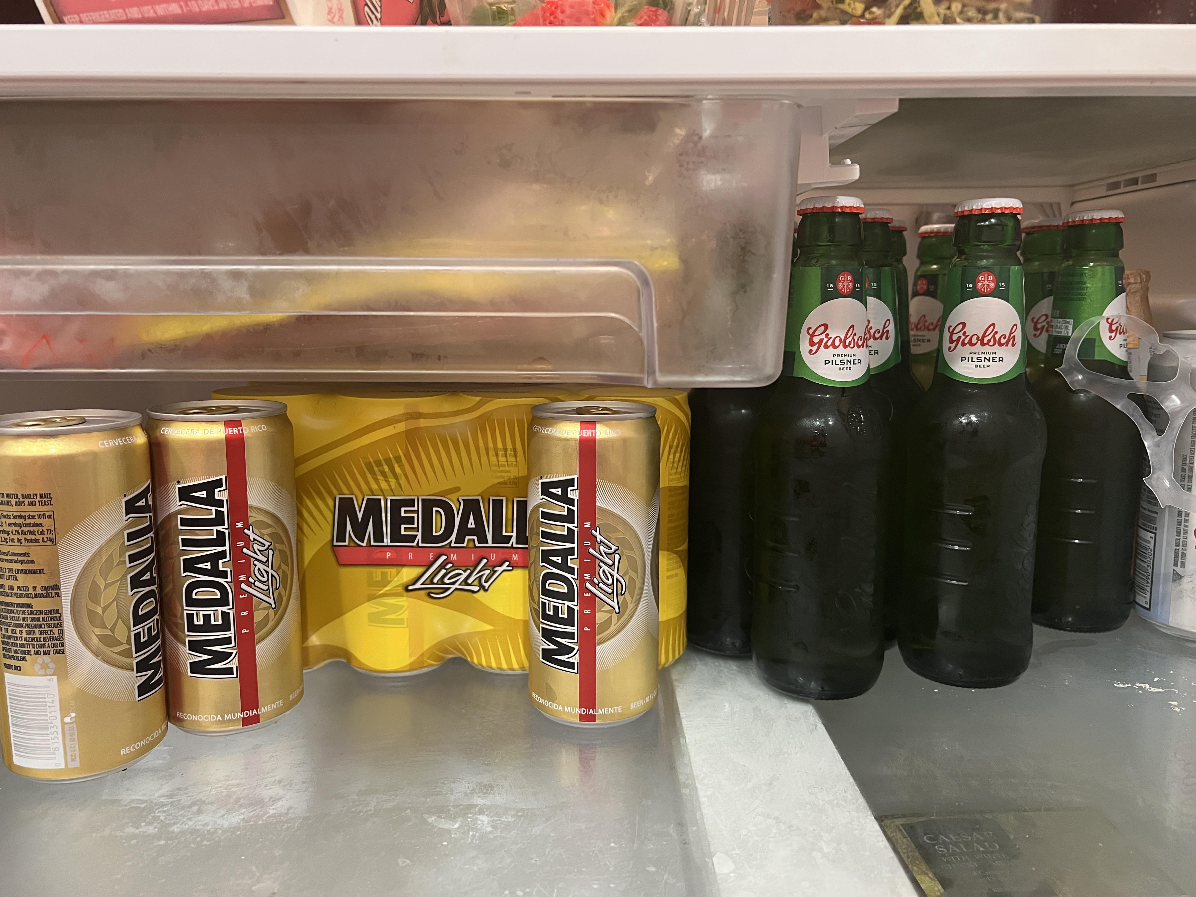 Grolsch (Holland) and Medalla Light (Puerto Rico) in my Florida