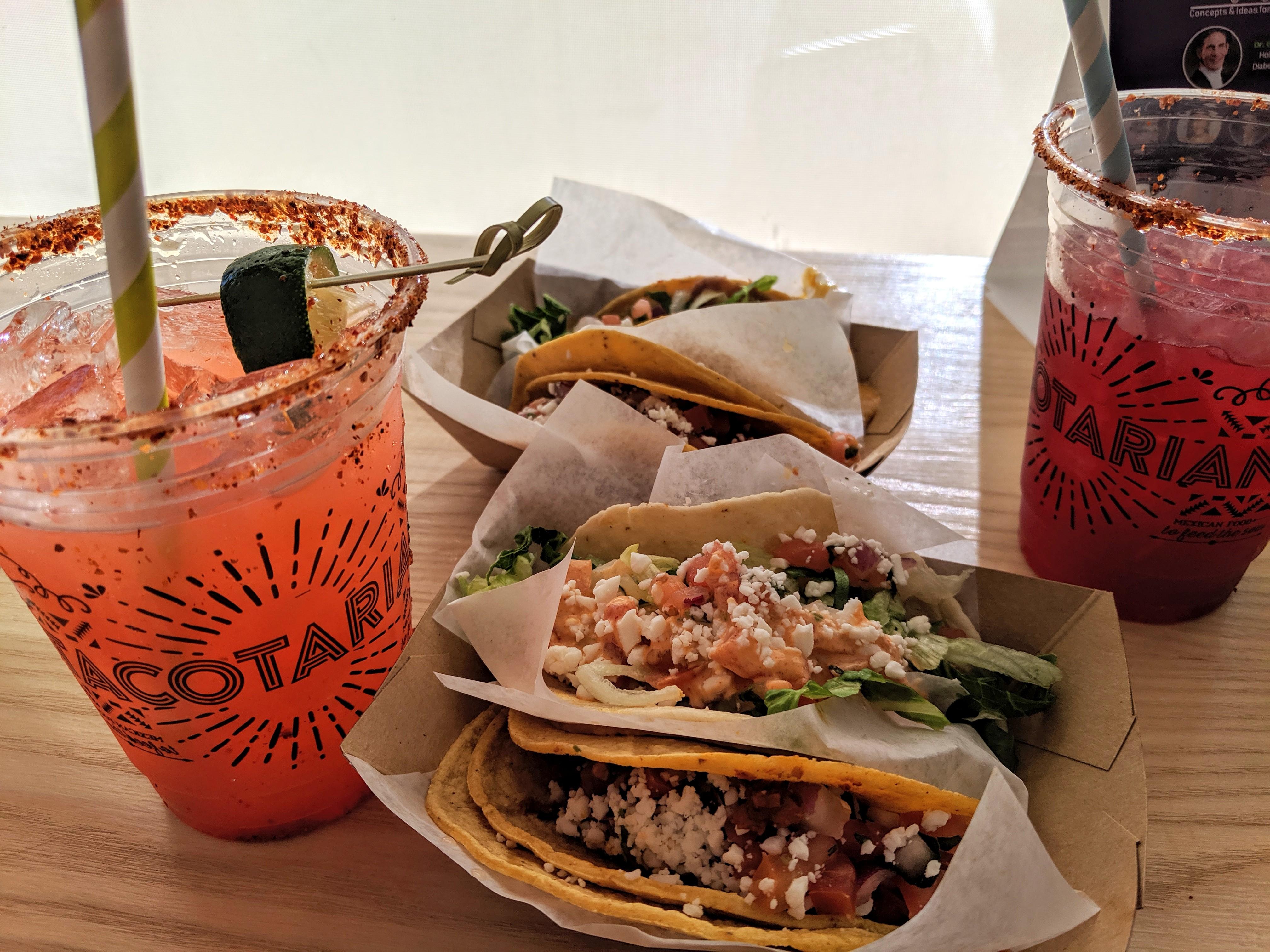 "Tacotarian", all vegan tacos & the best margaritas in town. They have