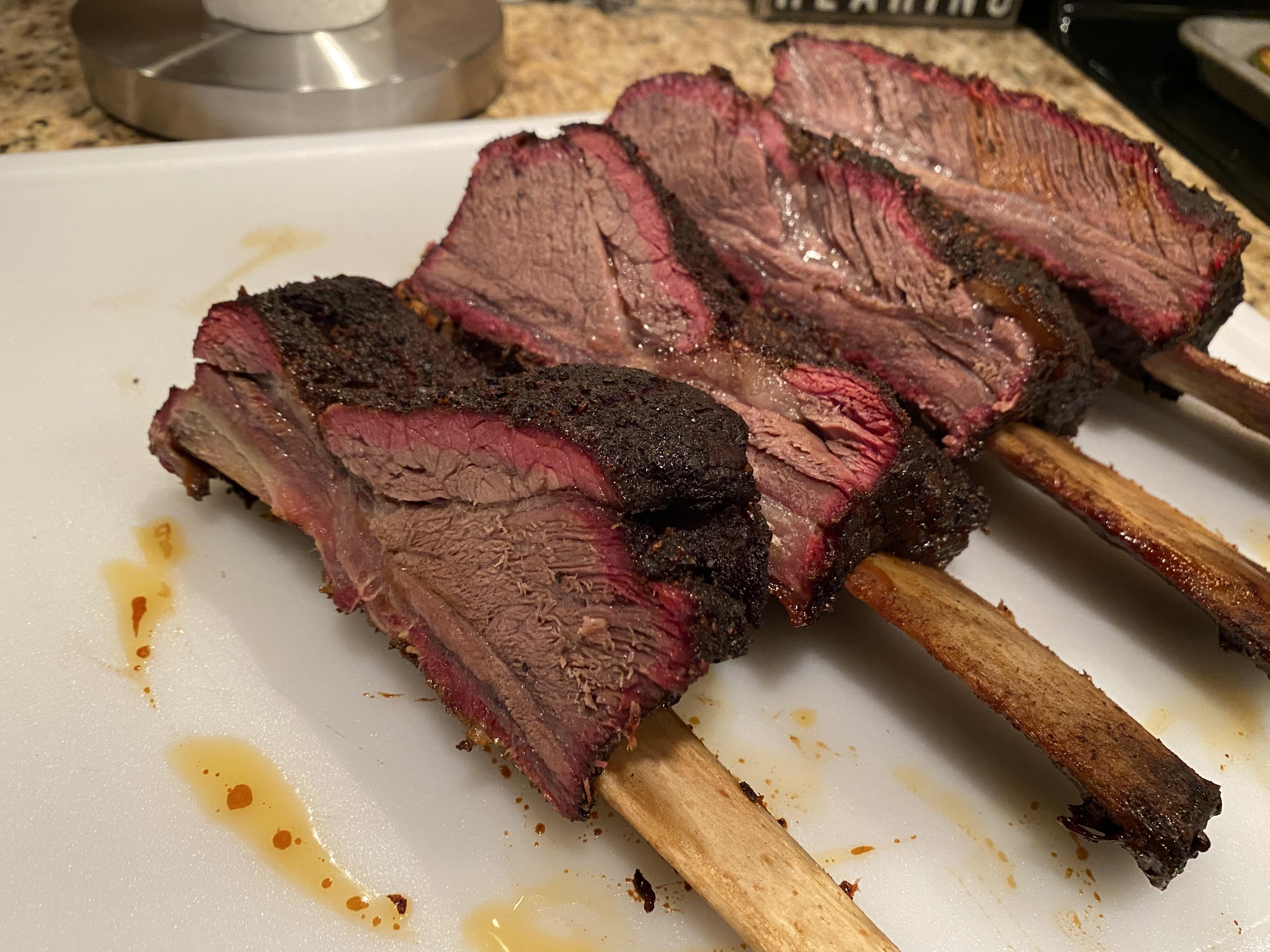 Beef ribs on a beautiful Sunday in KC r/Traeger