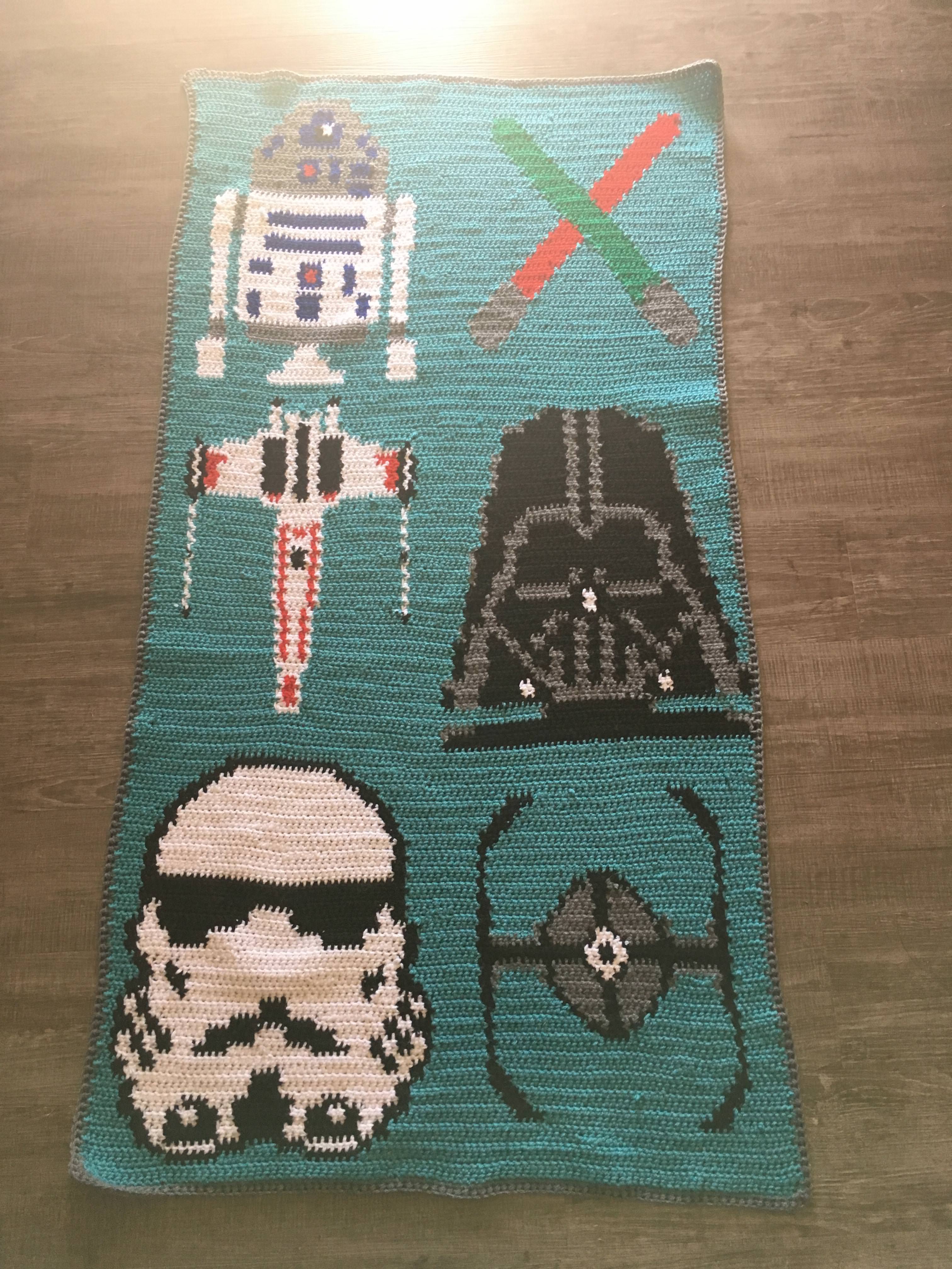 Star Wars blanket i made my son! crochet