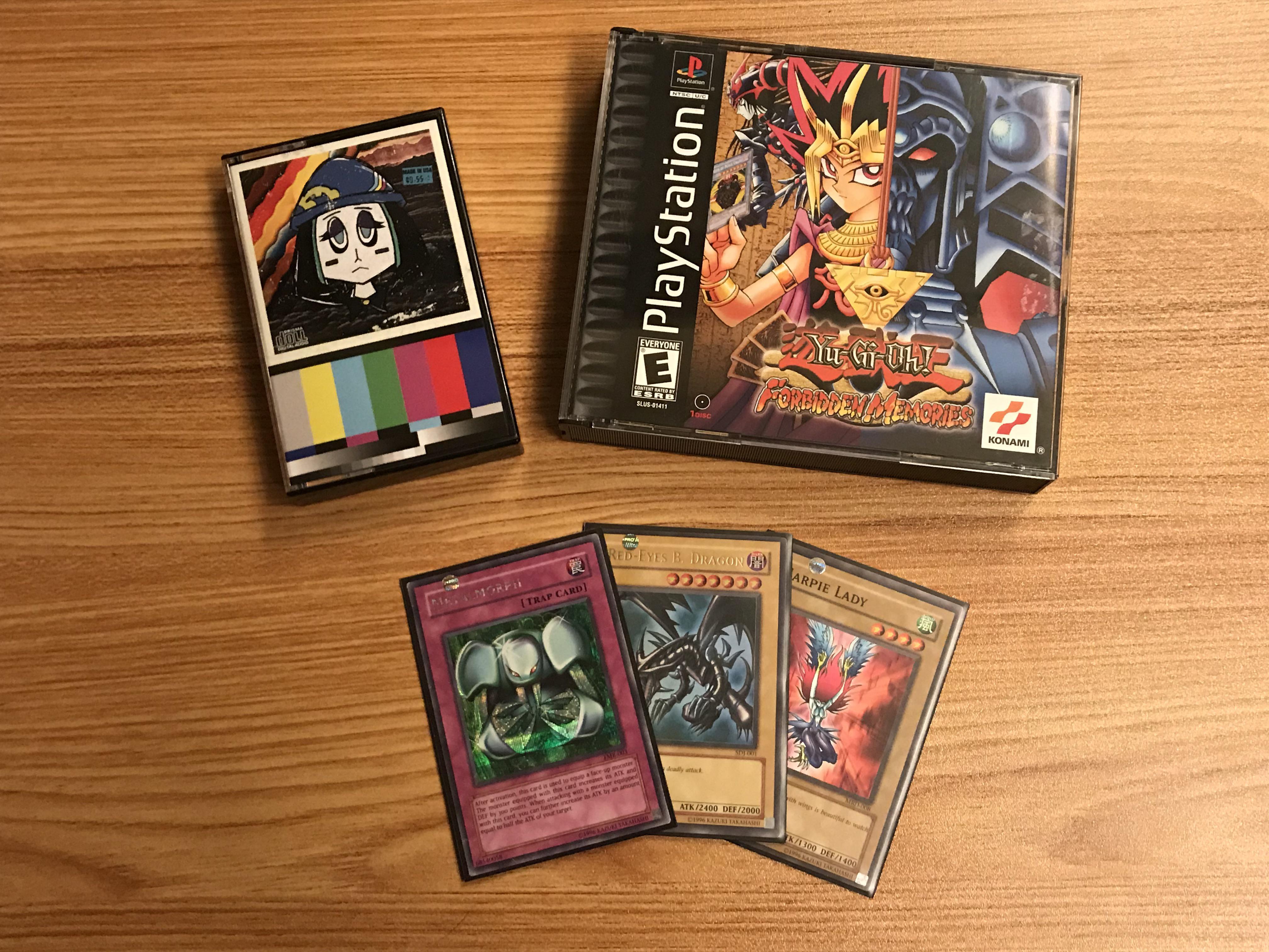 YuGiOh Forbidden Memories For Playstation 1 Cib Registration card