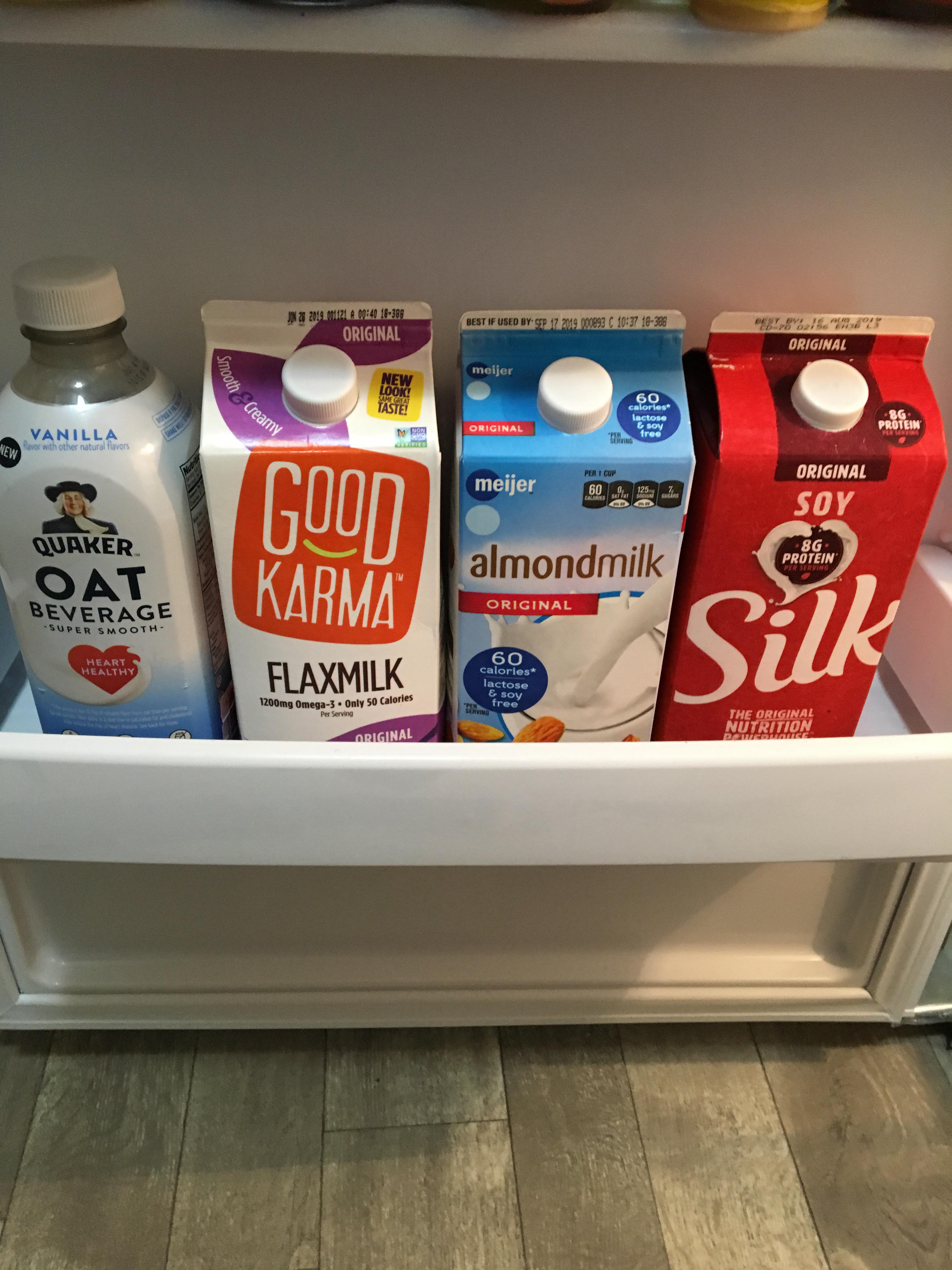 Who needs milk from cows when we have all of these delicious alternatives? r/vegan