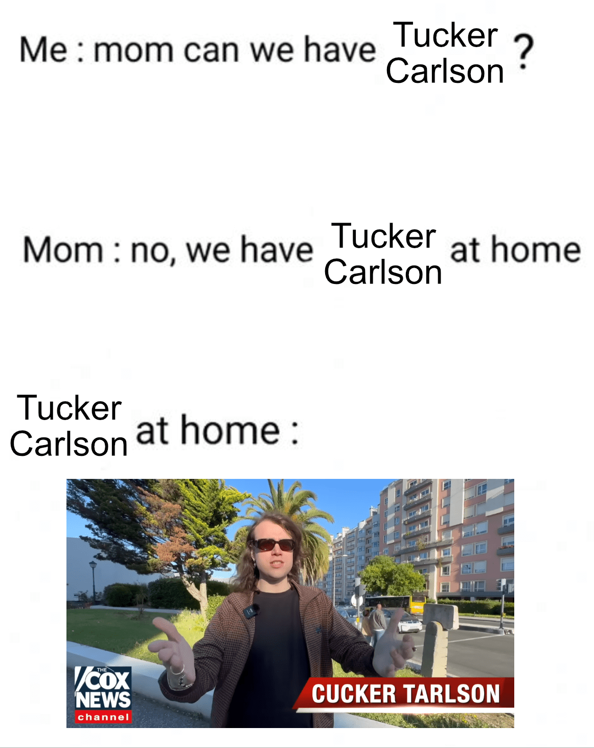 Budget Tucker Carlson r/dankmemes