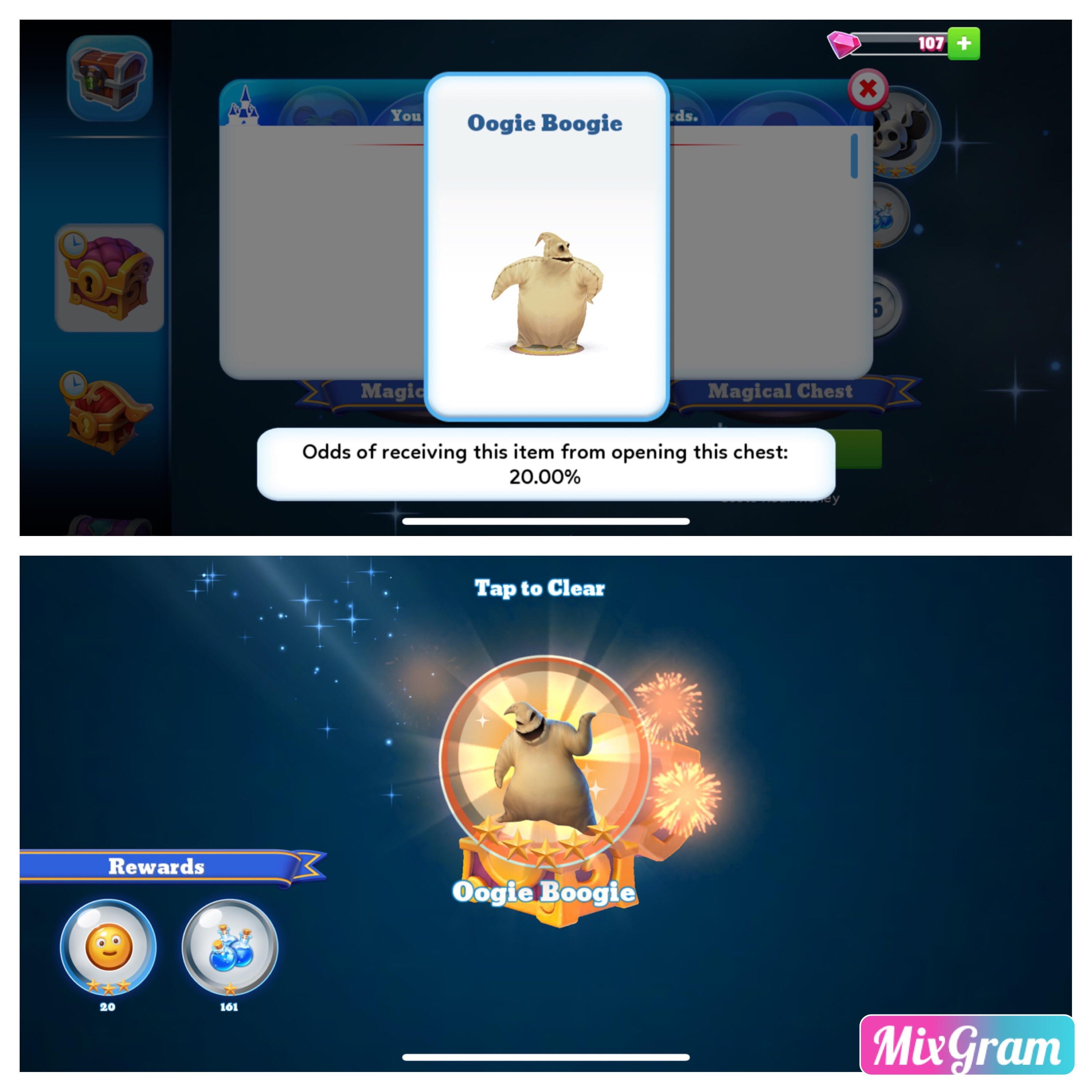 Oogie was the last character left for me in the magical chests. At