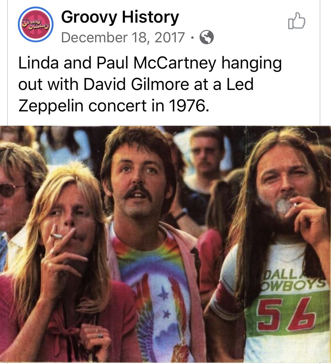 Gilmour wearing Hollywood Henderson’s number. r/pinkfloyd