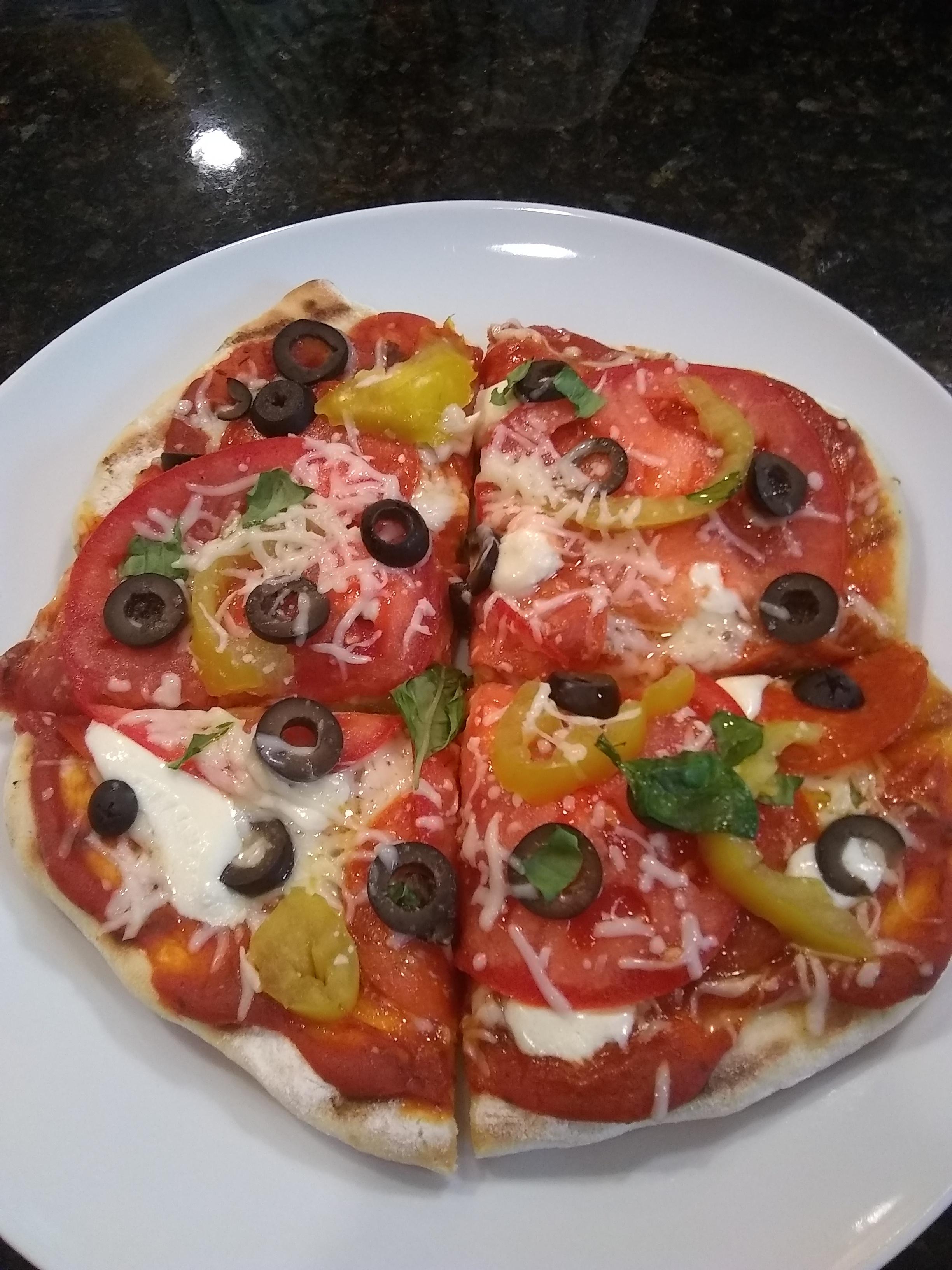 [Homemade] Wood Fire Grilled Pizza r/food