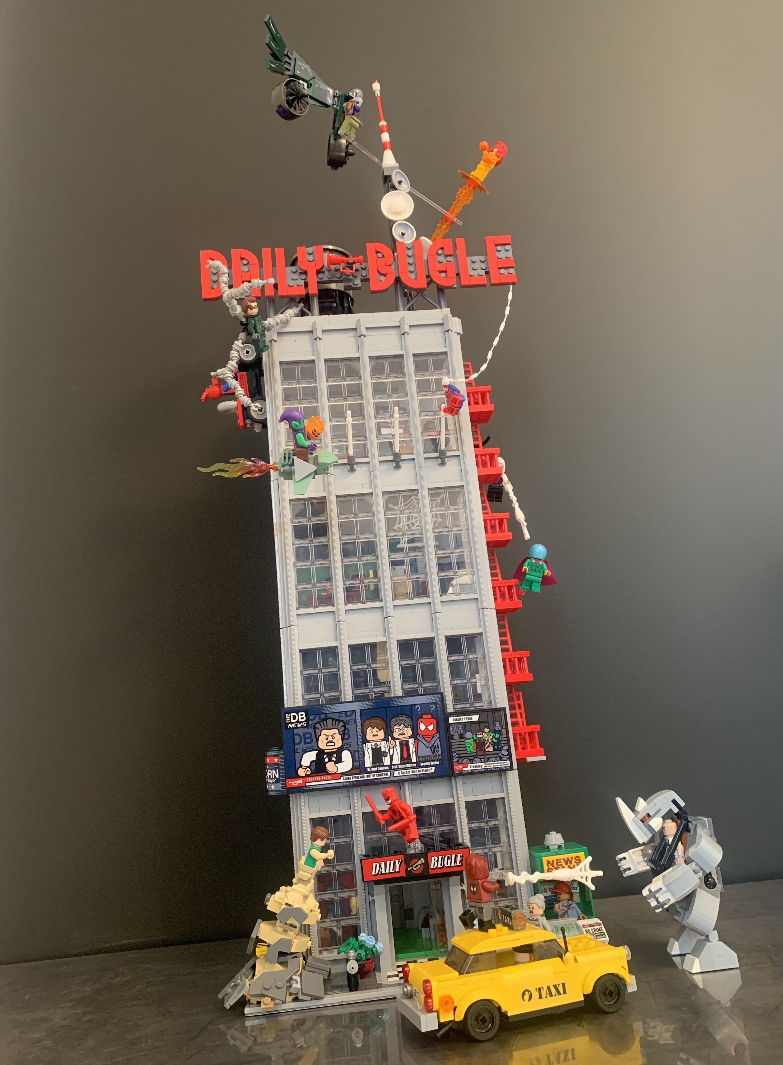 Finally finished my Daily Bugle and added some extra villains to it! r/lego