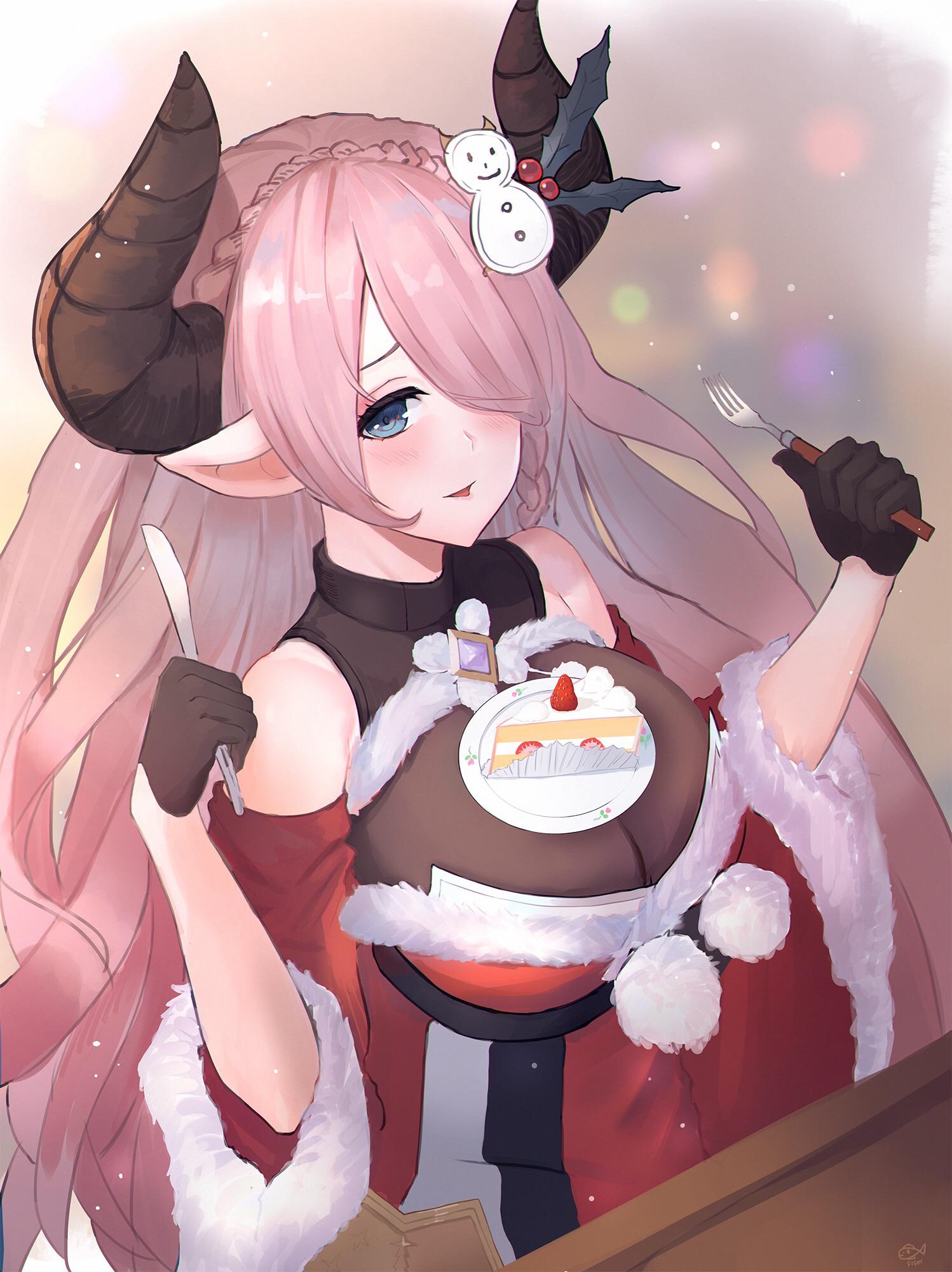 I drew Narmaya!! Hope you all have a great Christmas! r/Granblue_en