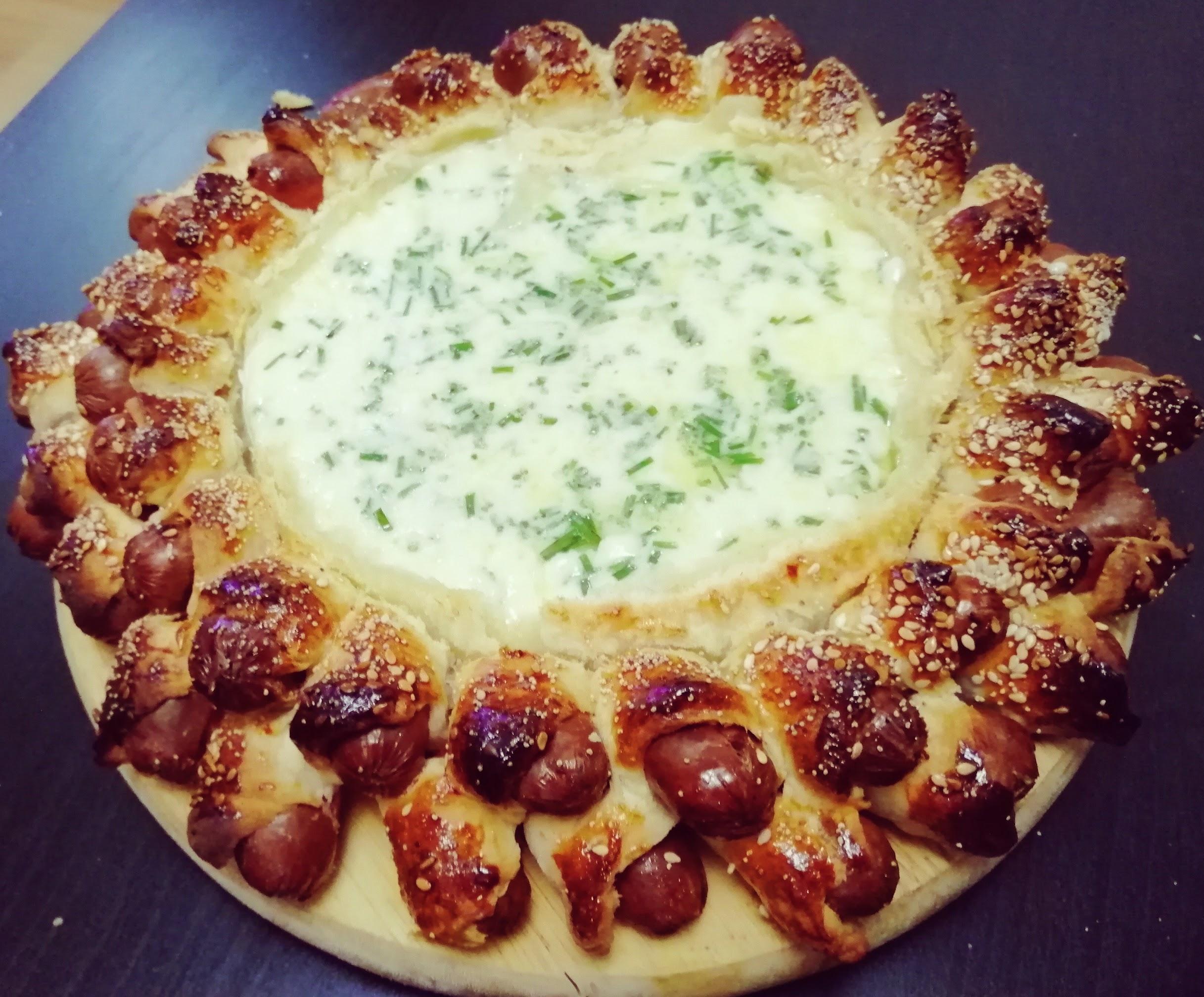 [Homemade] Pigs in blanket with baked French Brie (recipe from r