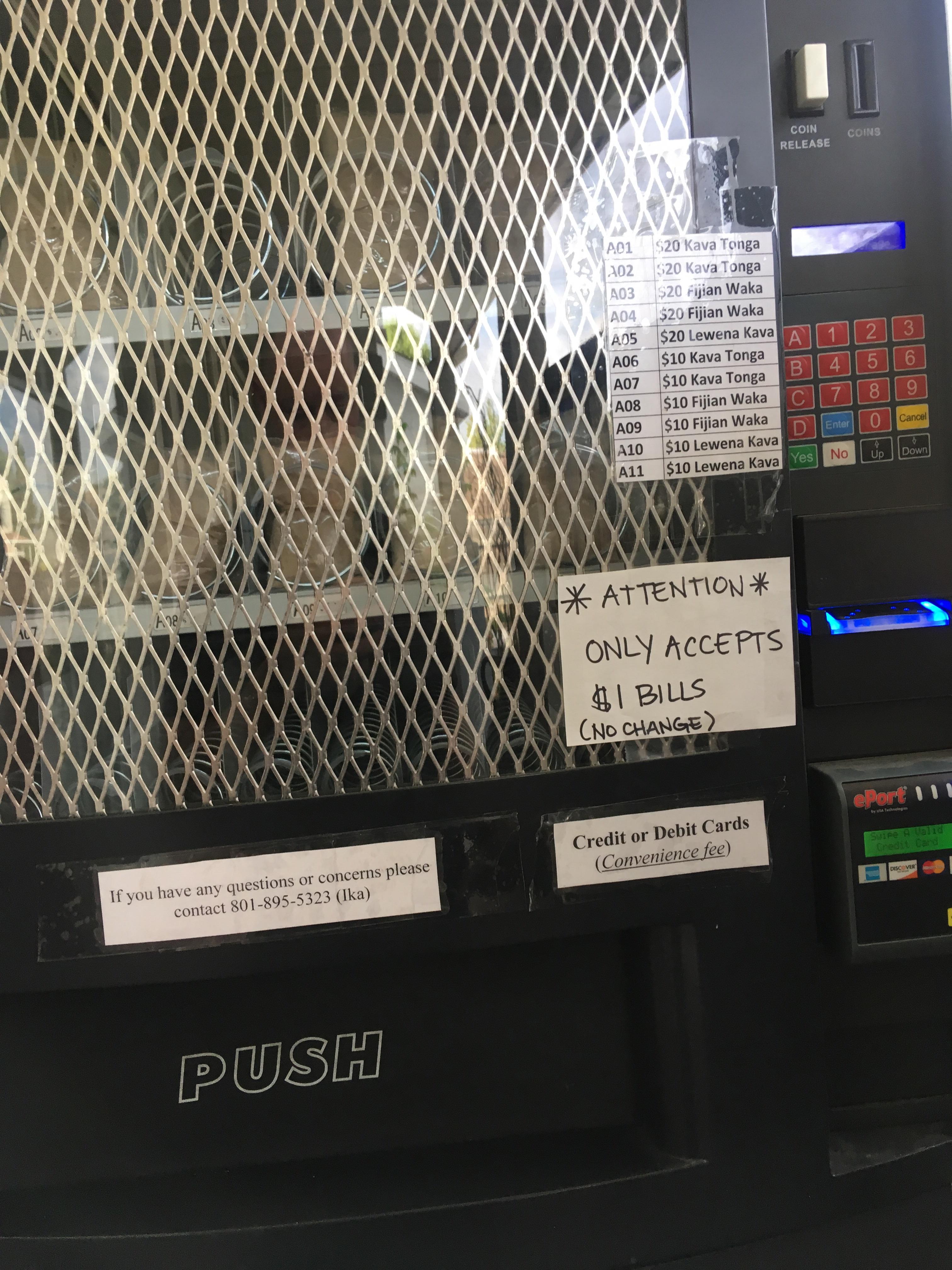 I thought you may get a kick out of this kava vending machine in west